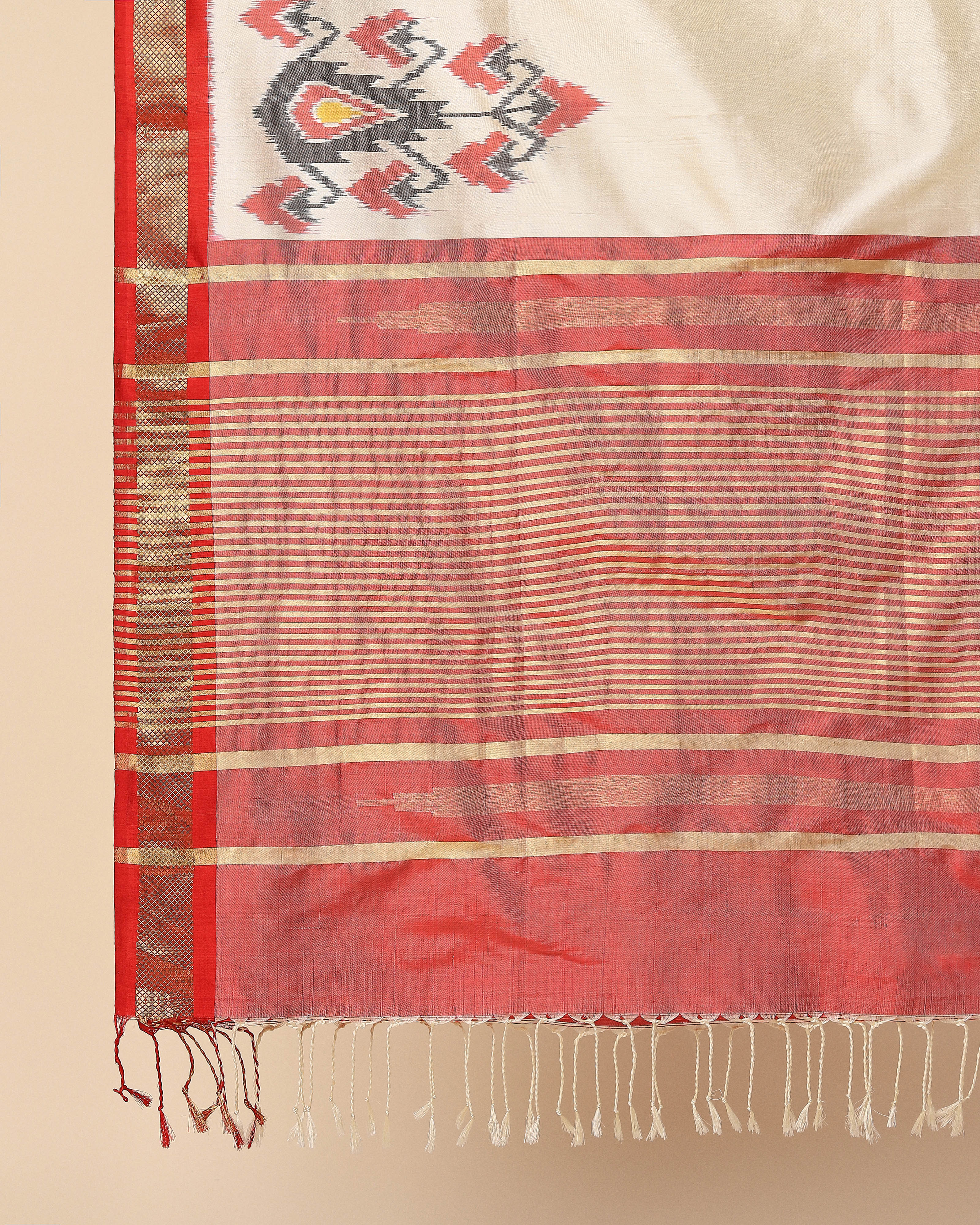 Jigna Pochampally Weft Ikat Silk Dupatta