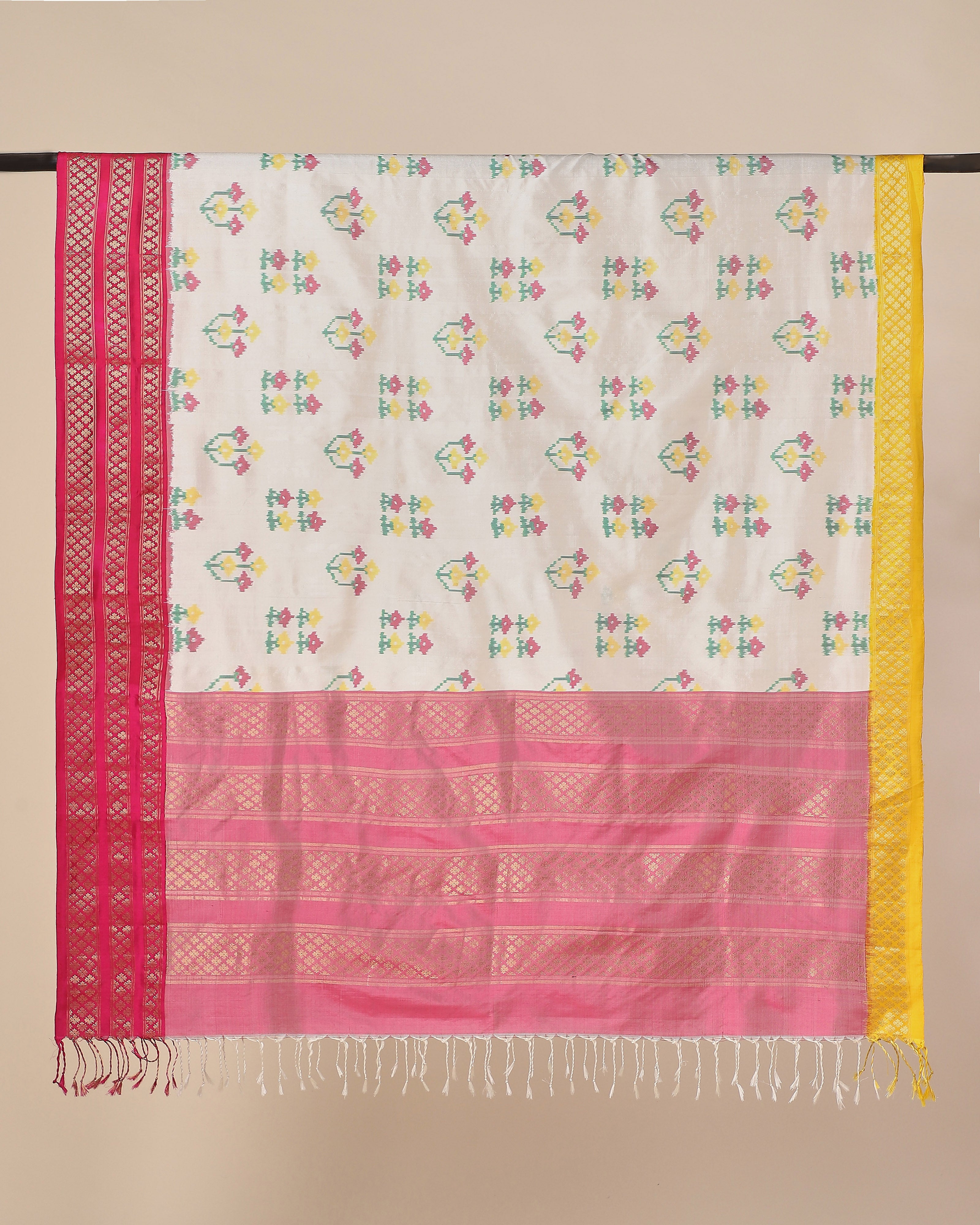 Navika Pochampally Weft Ikat Silk Dupatta