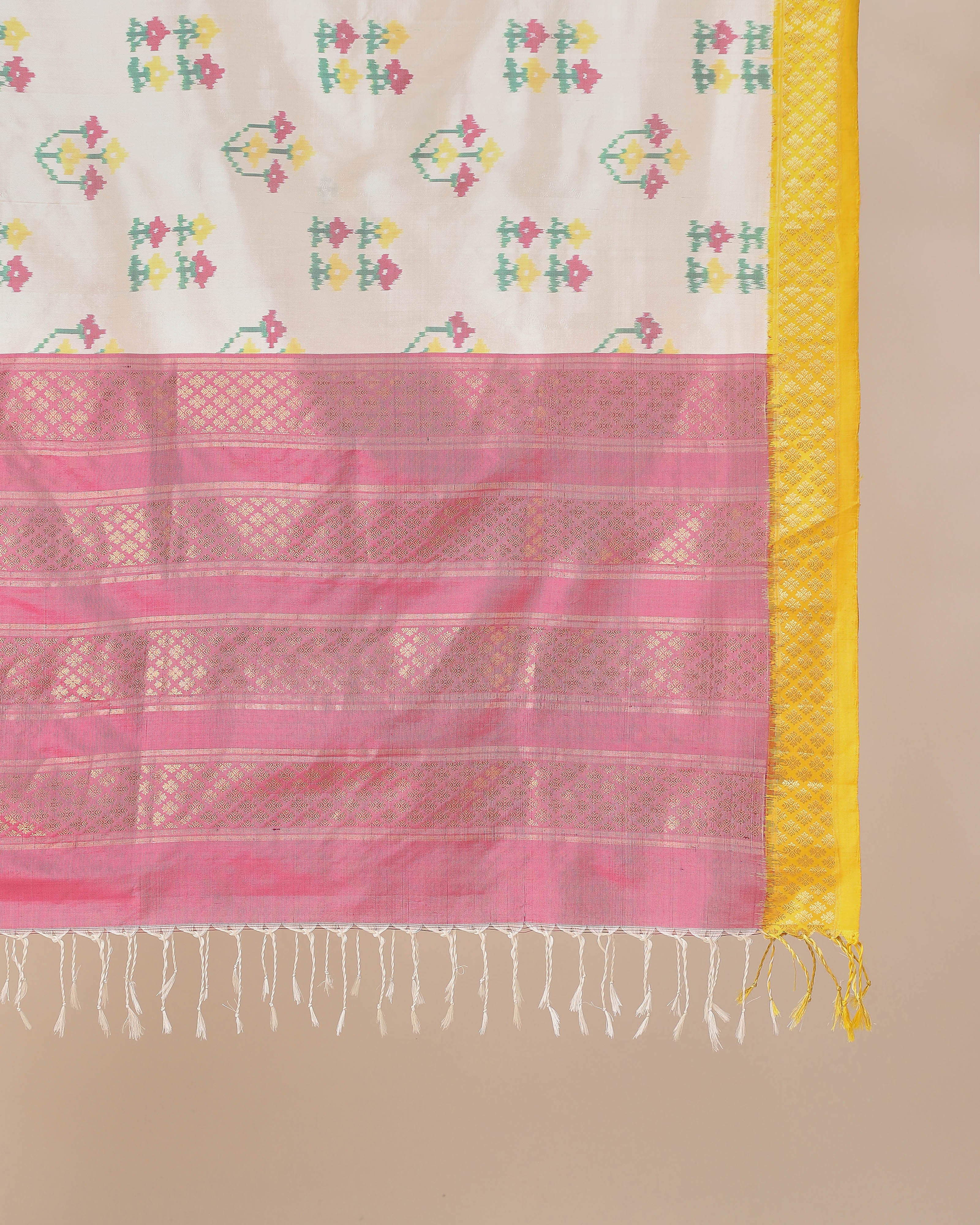 Navika Pochampally Weft Ikat Silk Dupatta