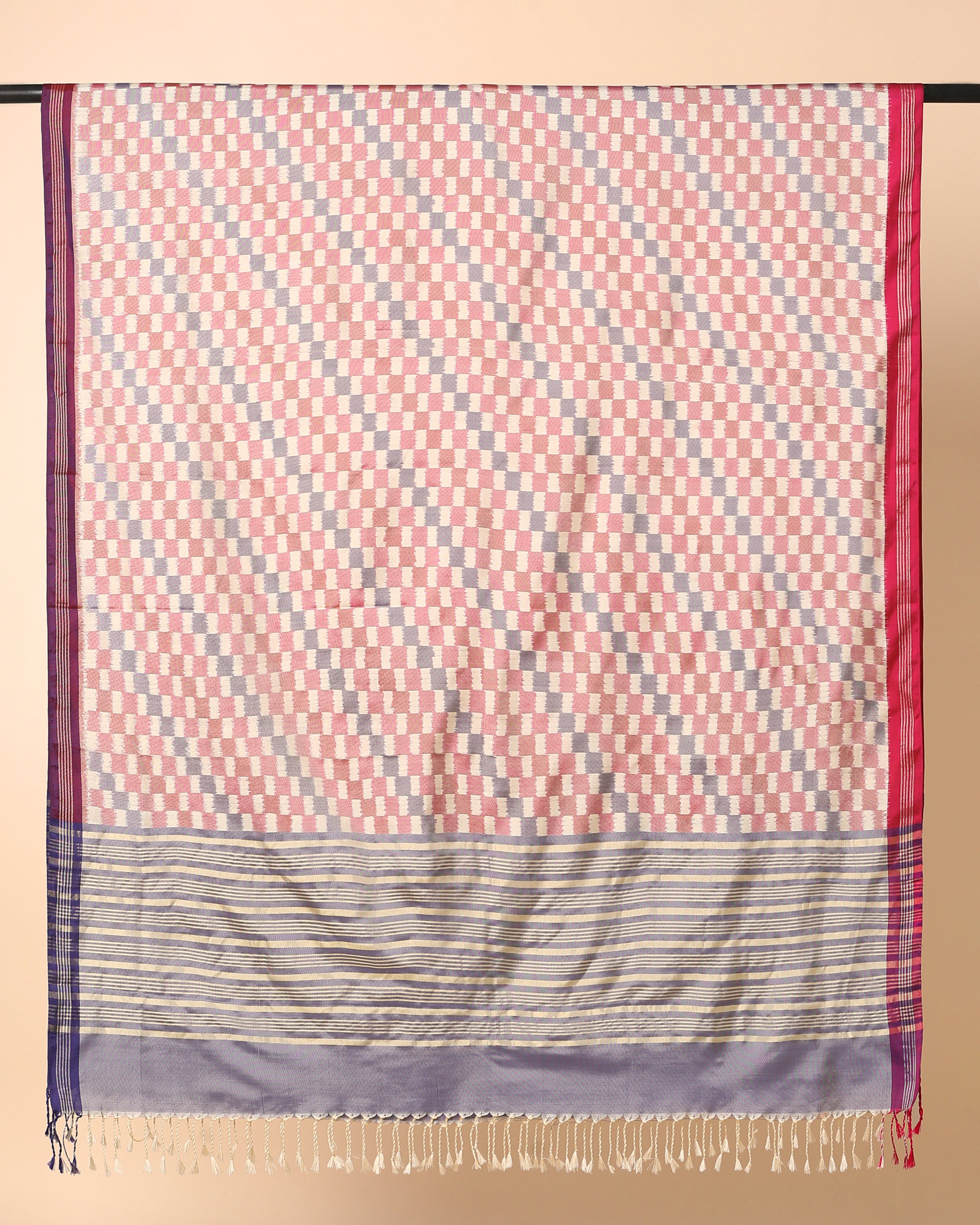 Aayana Pochampally Weft Ikat Silk Dupatta
