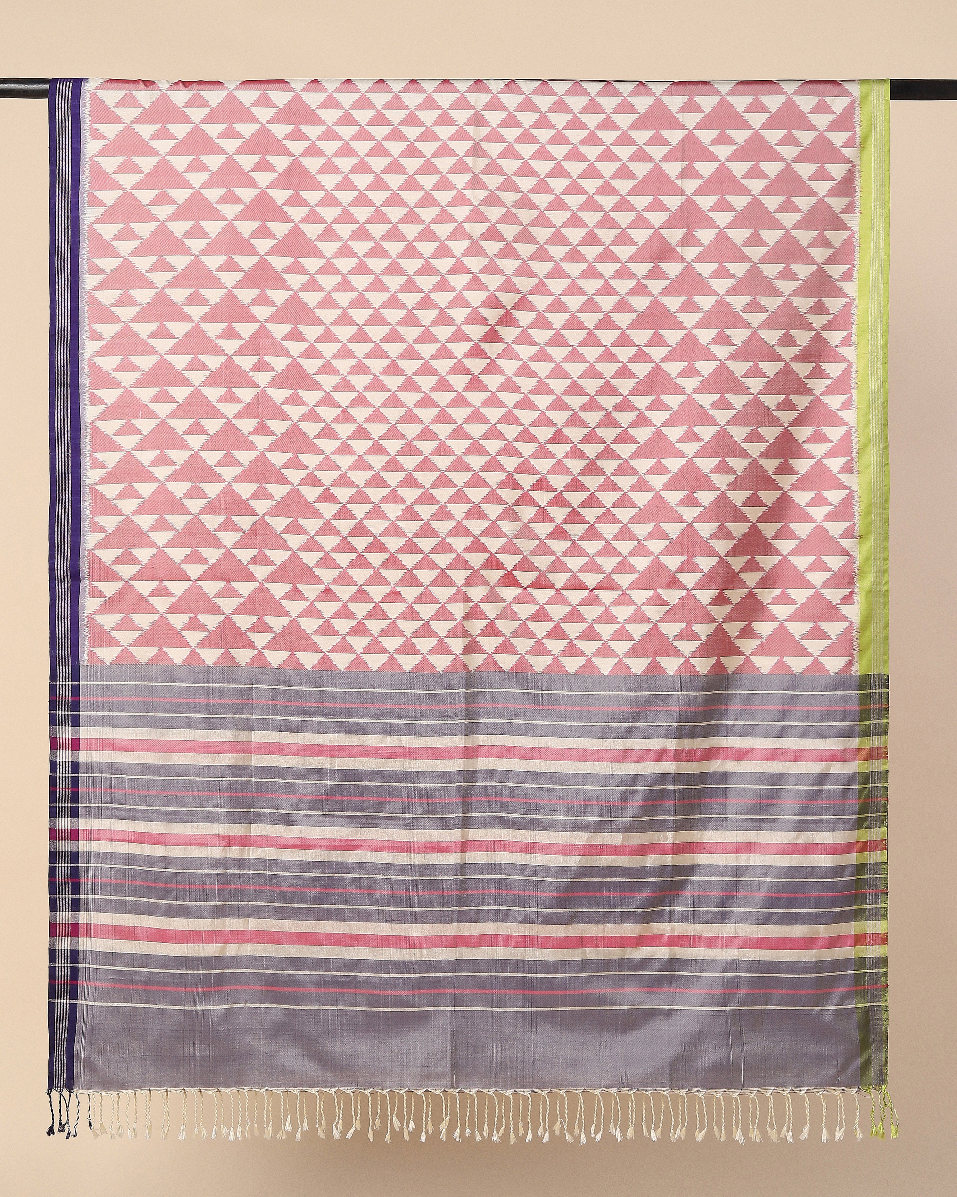 Jini Pochampally Weft Ikat Silk Dupatta
