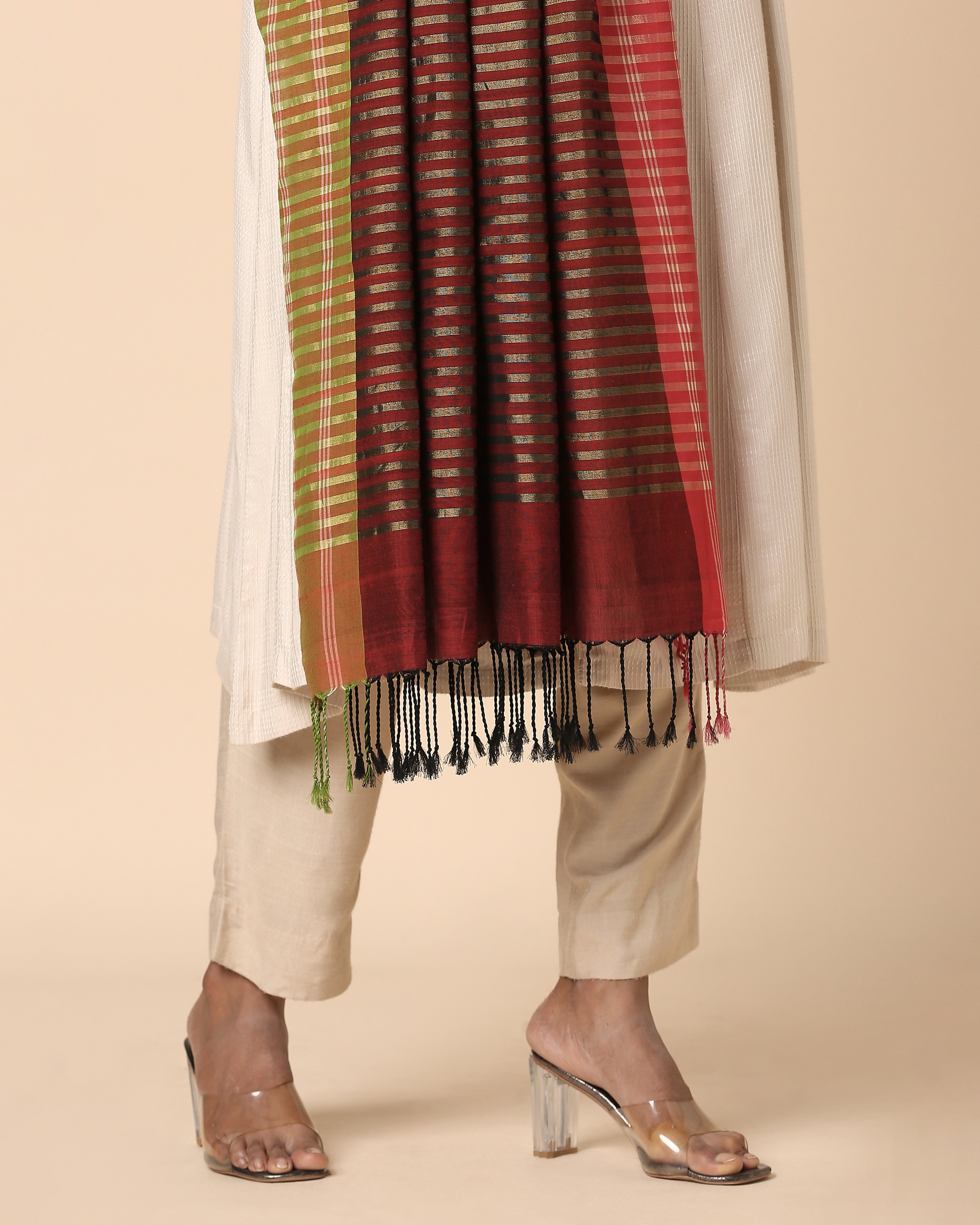 Annya Pochampally Weft Ikat Cotton Dupatta