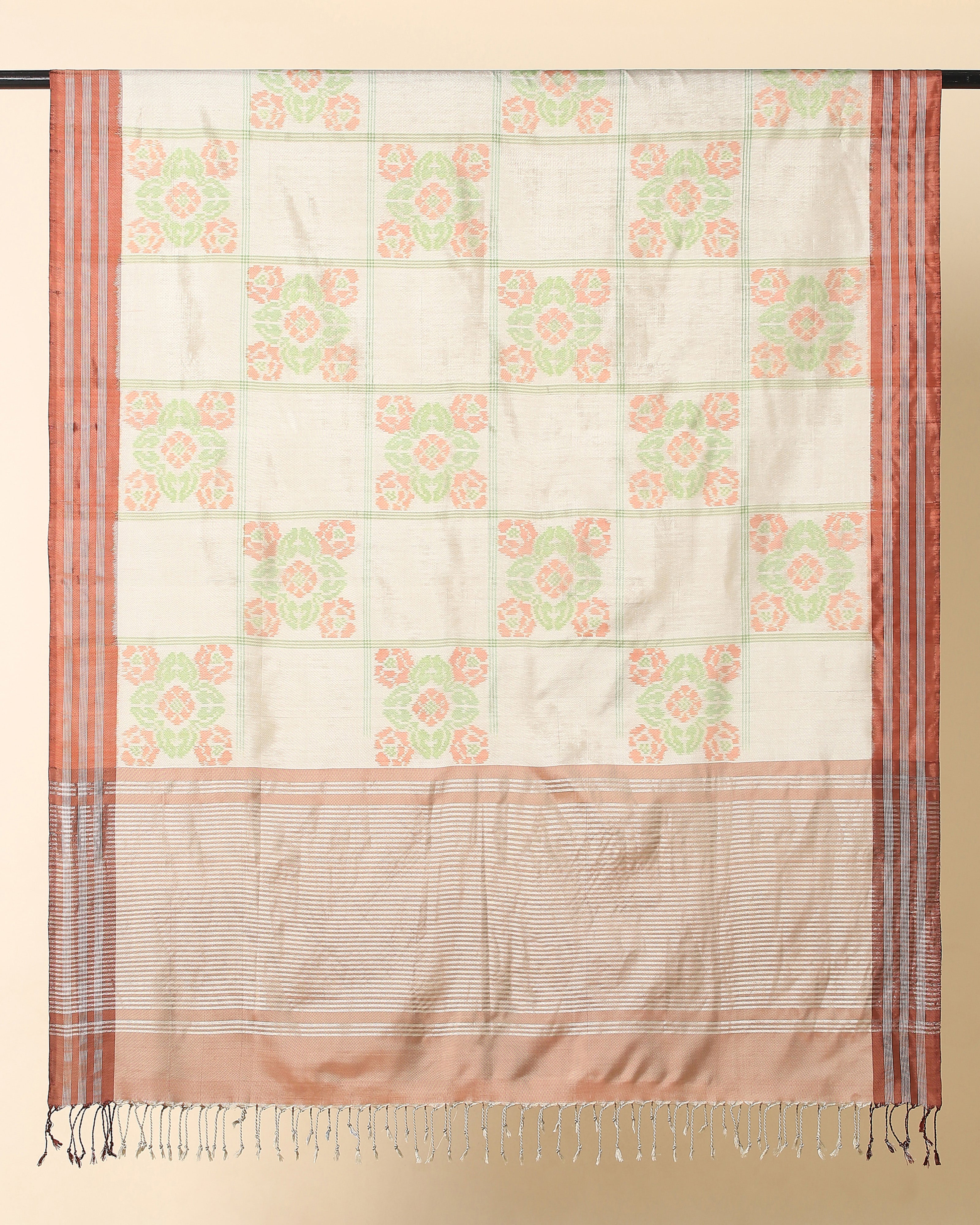 Meha Pochampally Weft Ikat Silk Dupatta