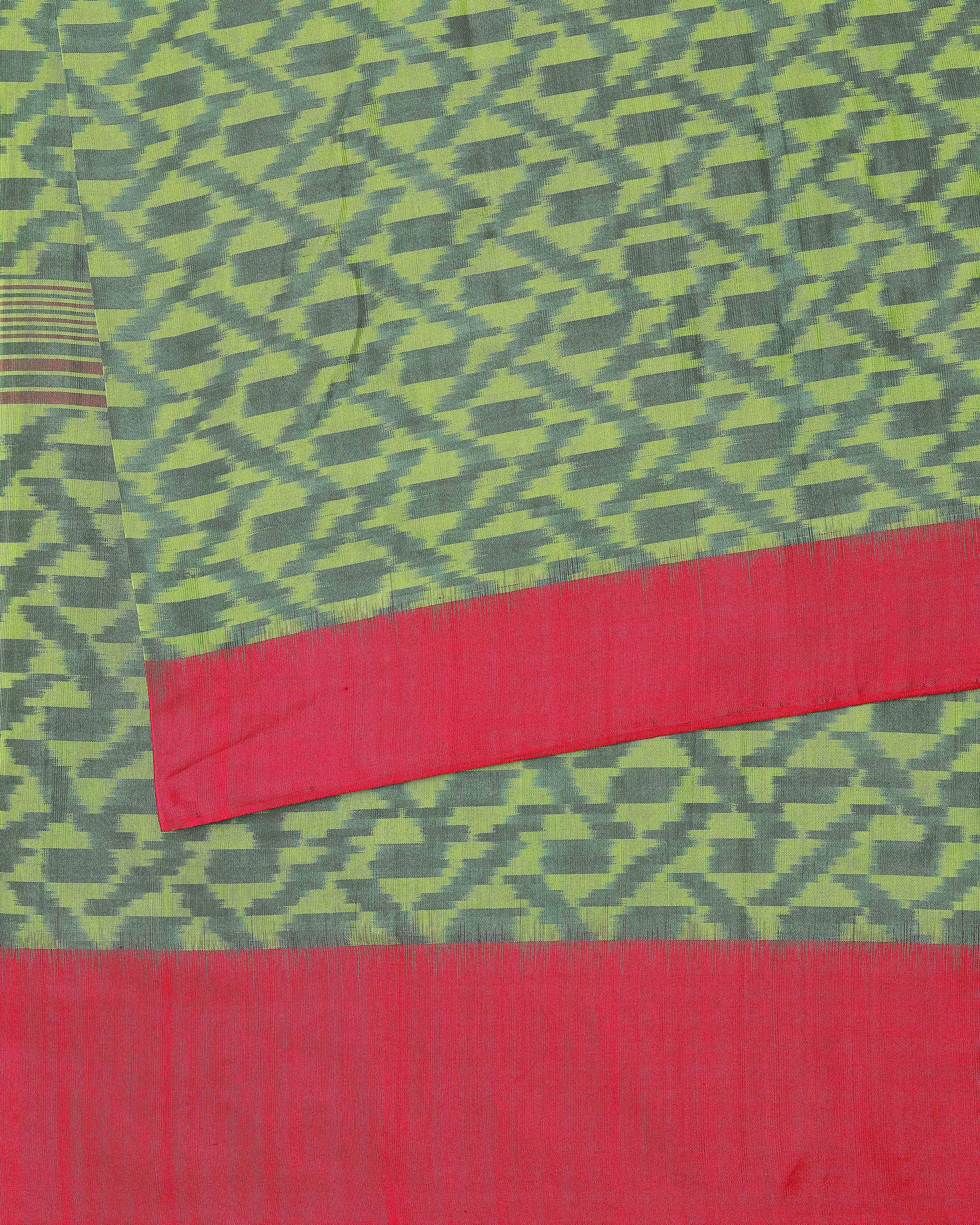 Cyra Pochampally Warp Ikat Cotton Saree