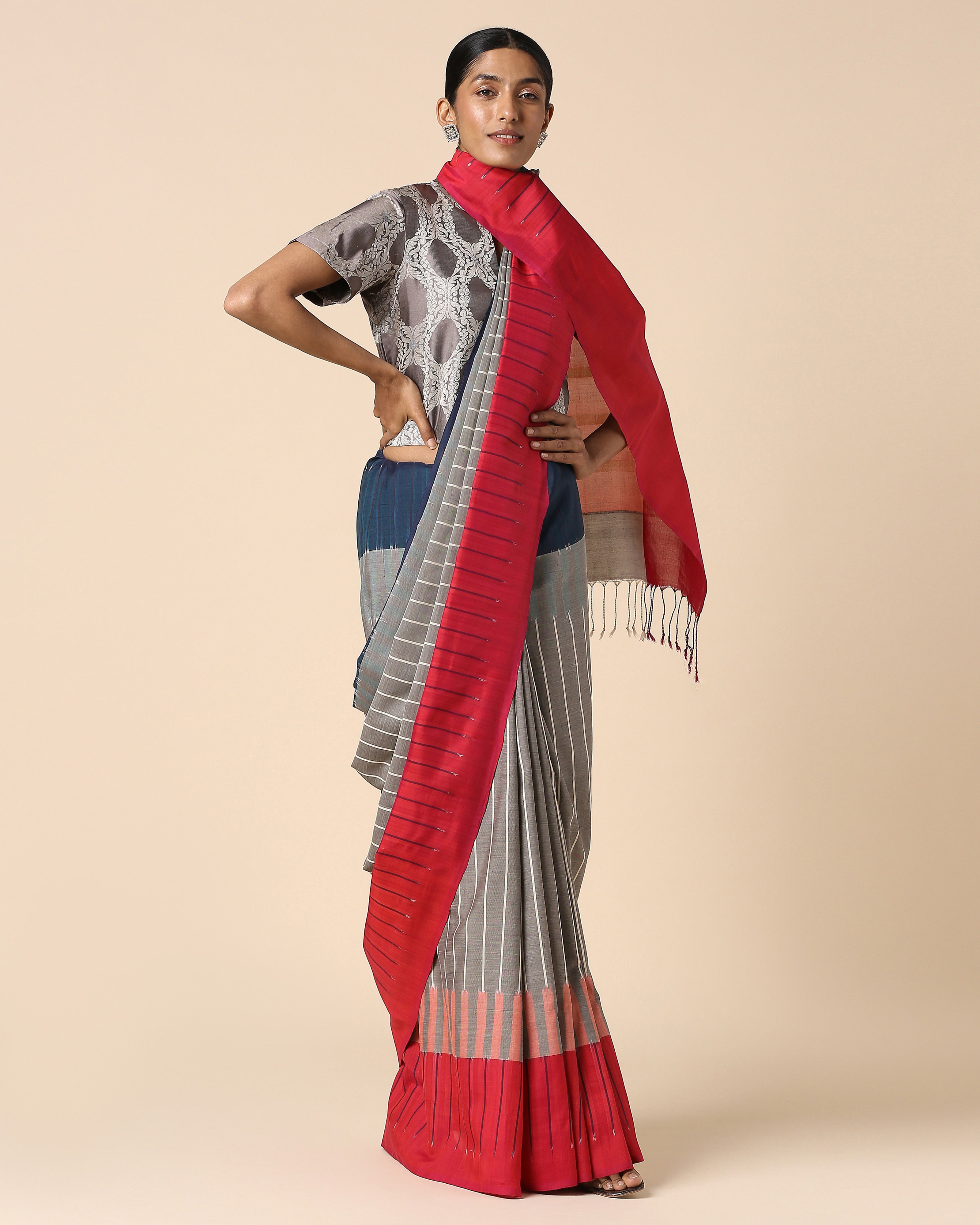 Averie Pochampally Weft Ikat Cotton Silk Saree