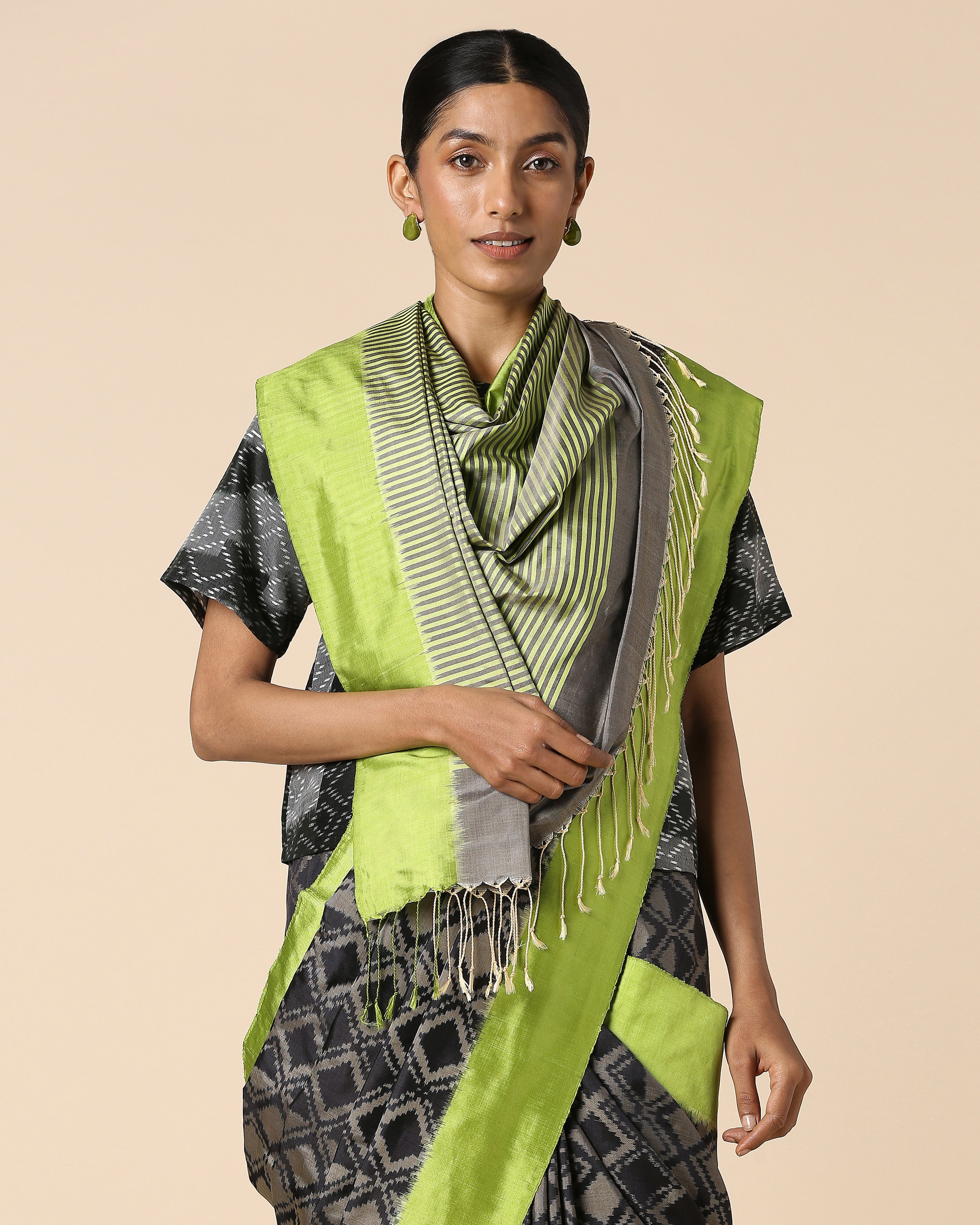 Briseis Pochampally Warp Ikat Silk Saree