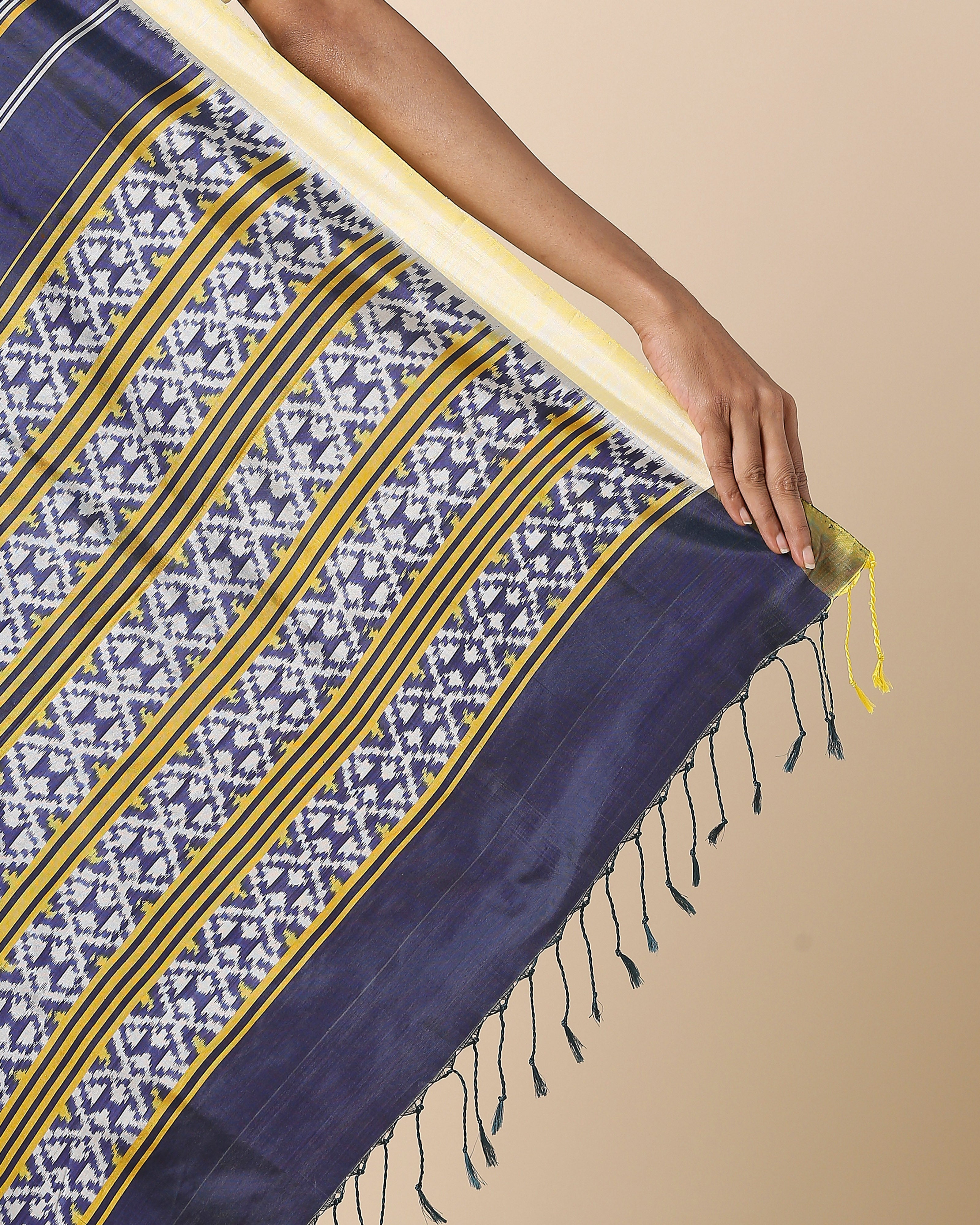 Ezri Pochampally Weft Ikat Silk Saree
