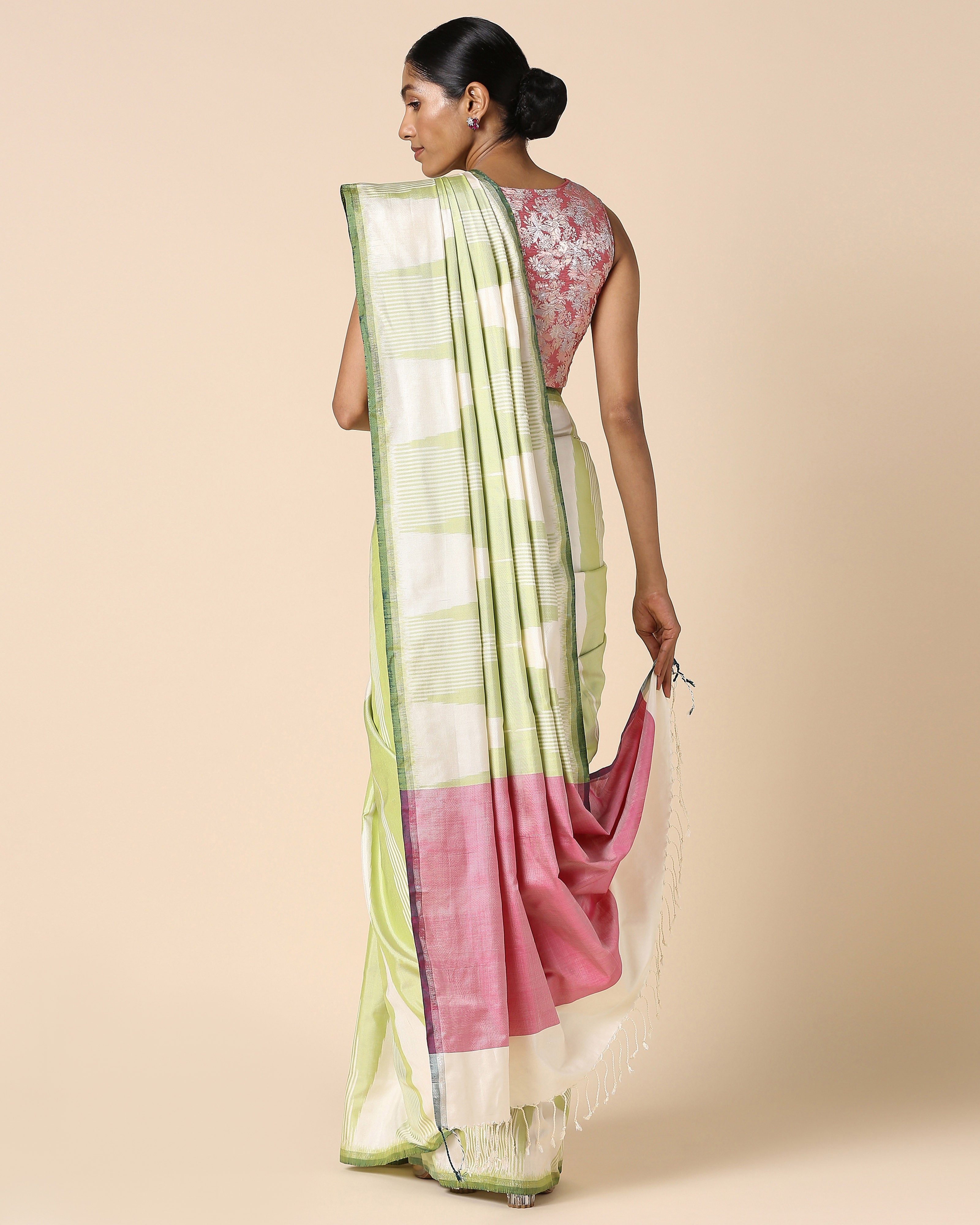 Golda Pochampally Weft Ikat Silk Saree