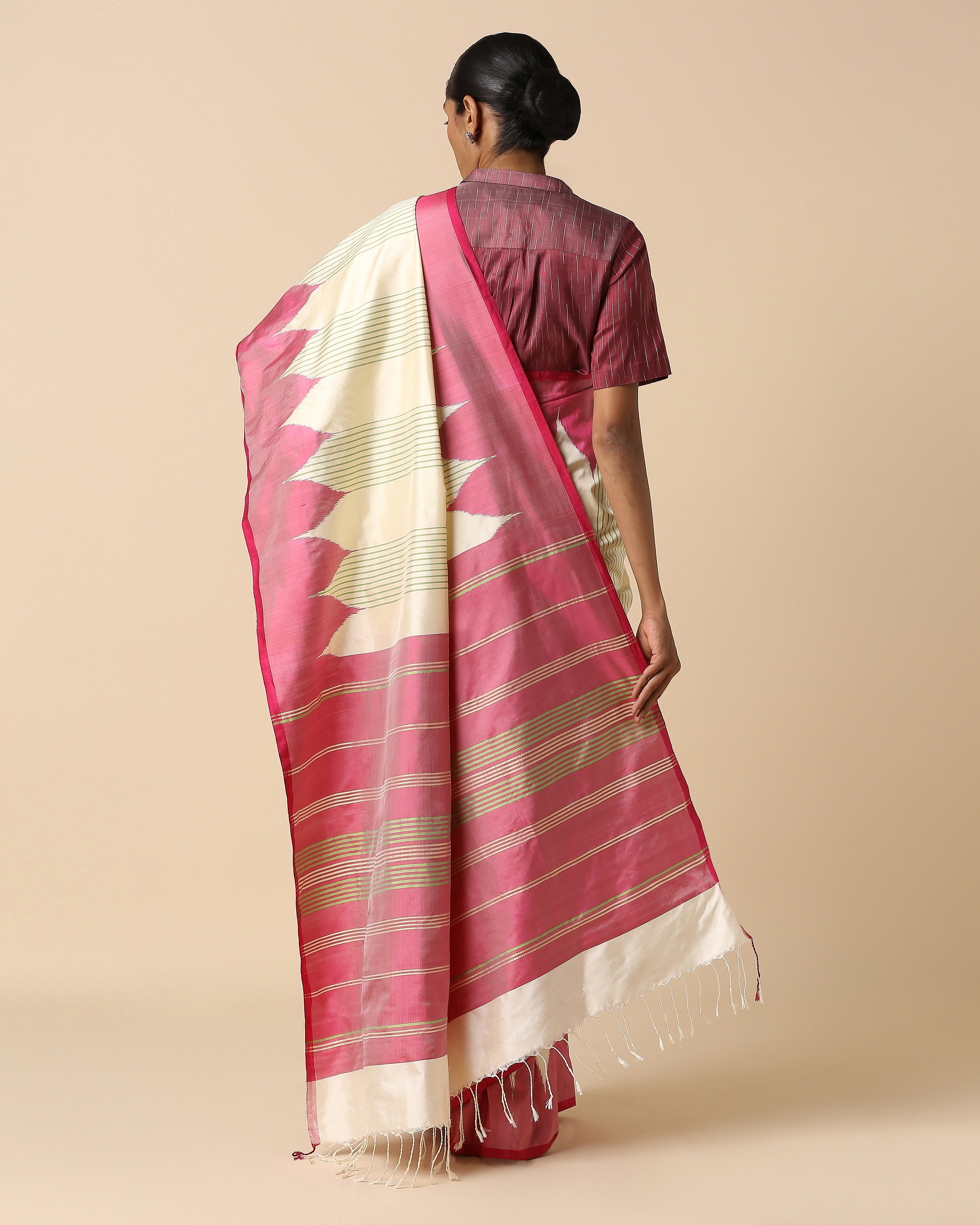 Mumtaz Pochampally Weft Ikat Silk Saree
