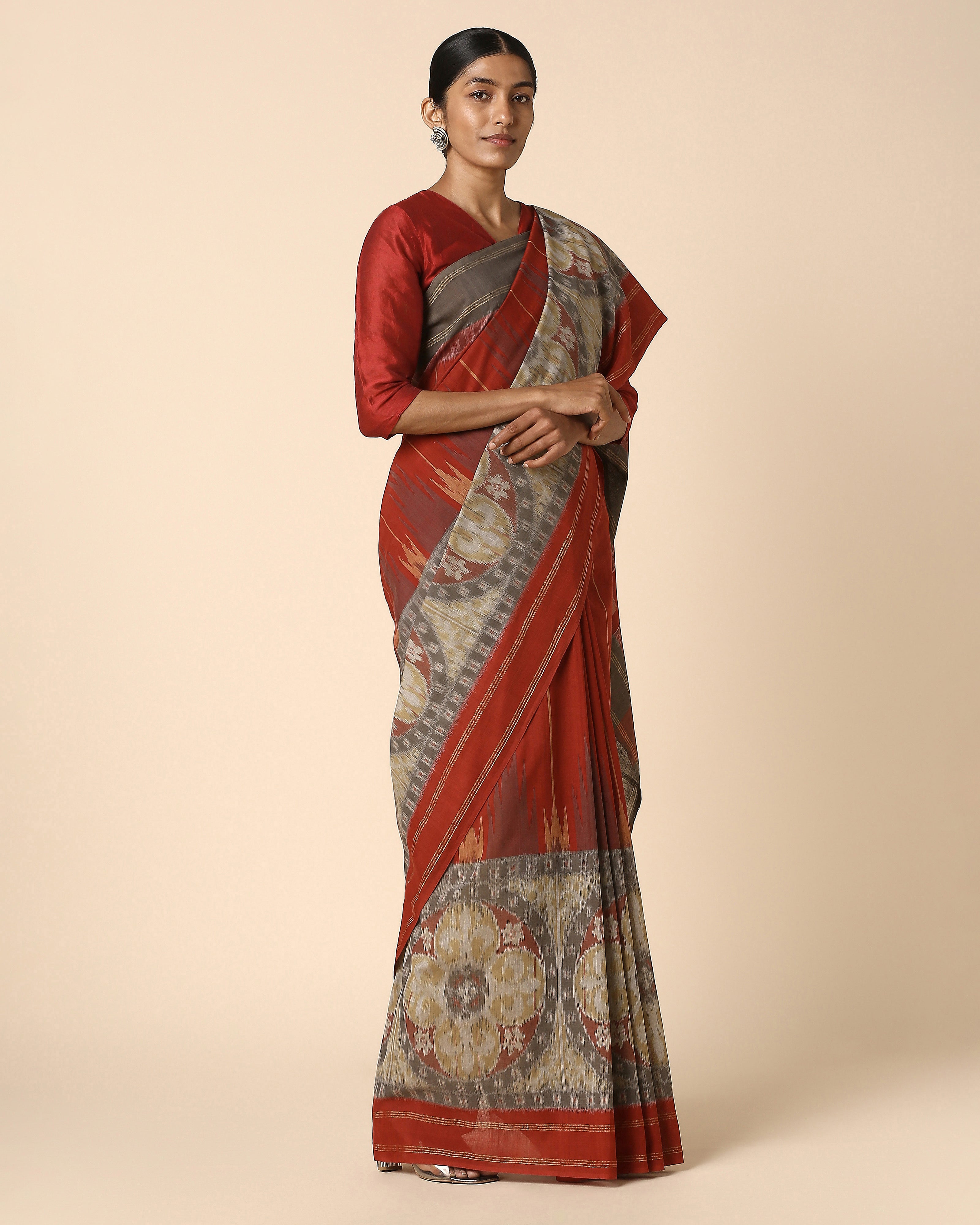Farida Pochampally Weft Ikat Cotton Saree