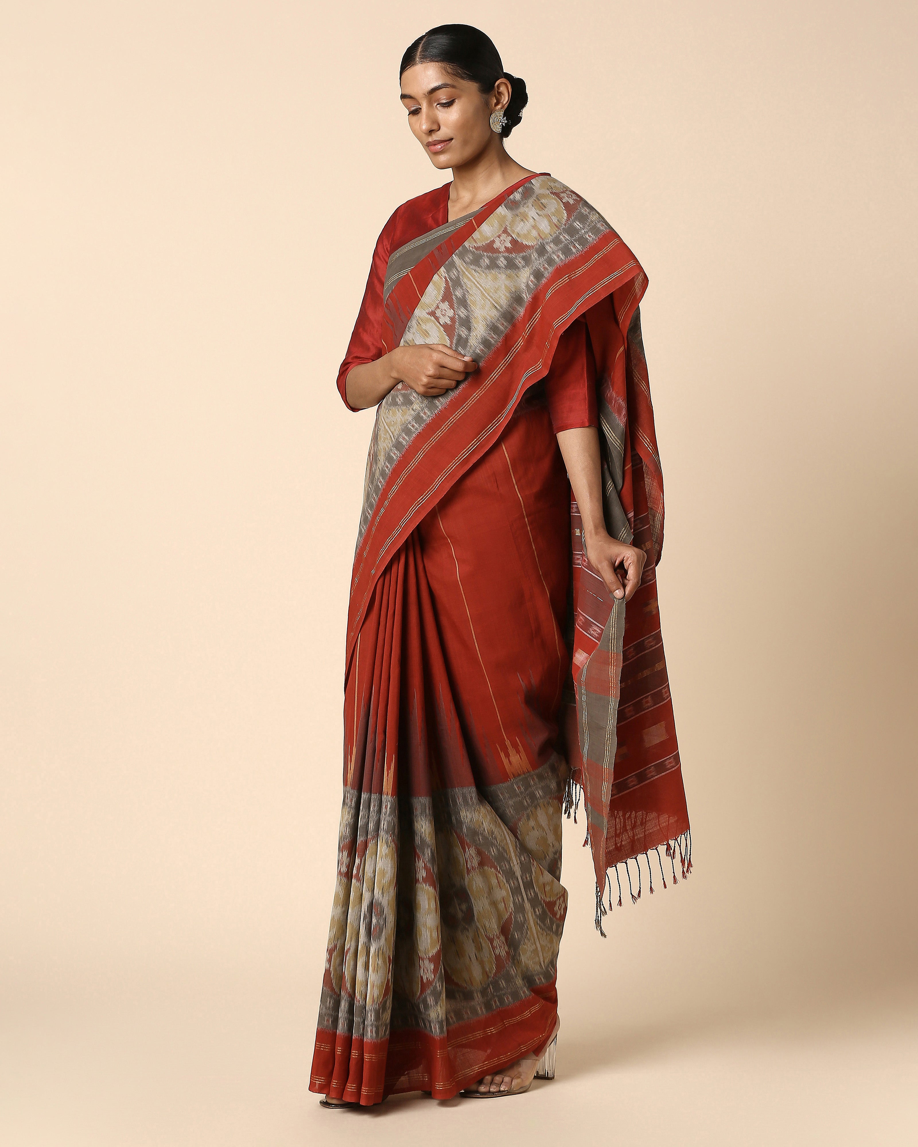 Farida Pochampally Weft Ikat Cotton Saree