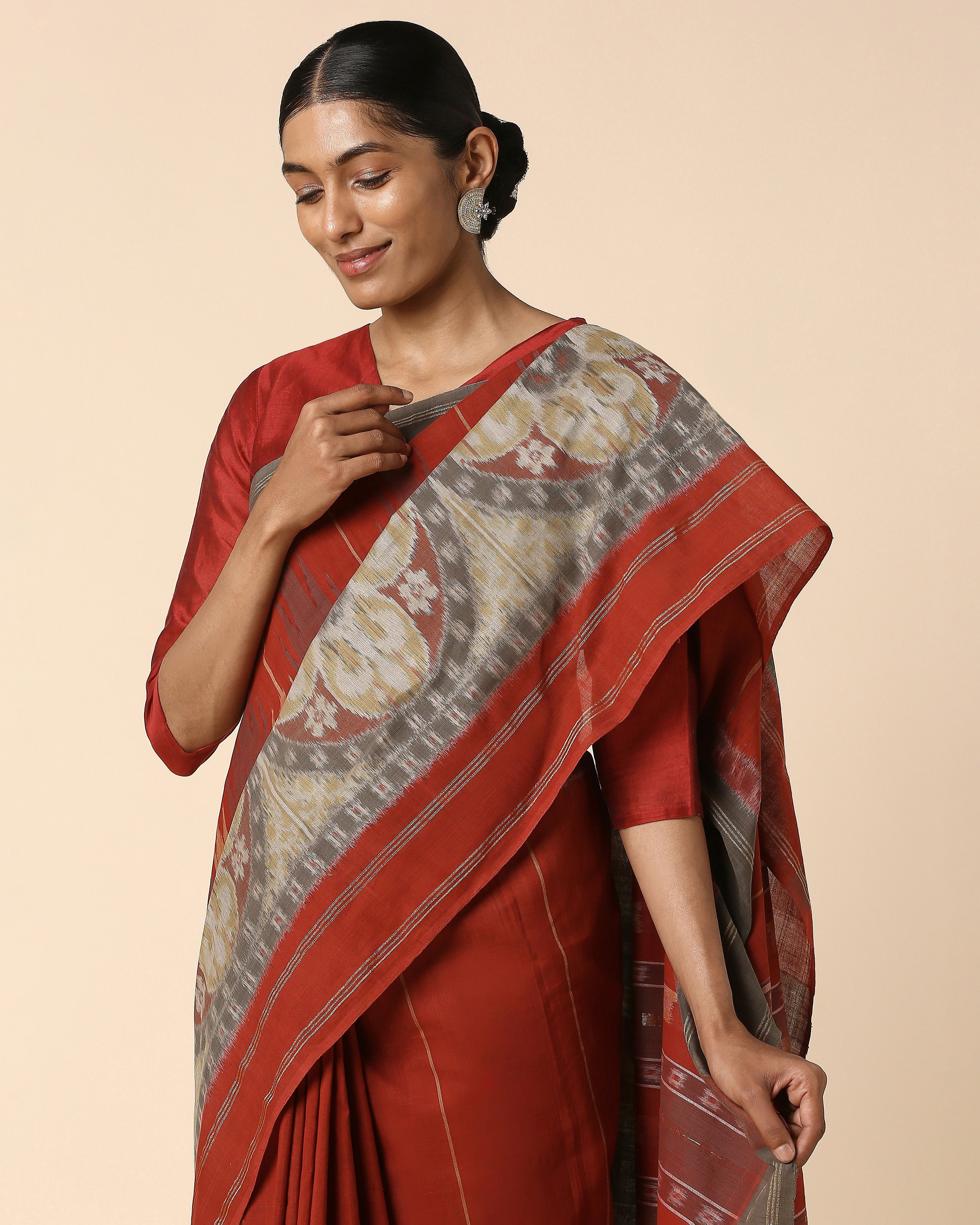 Farida Pochampally Weft Ikat Cotton Saree