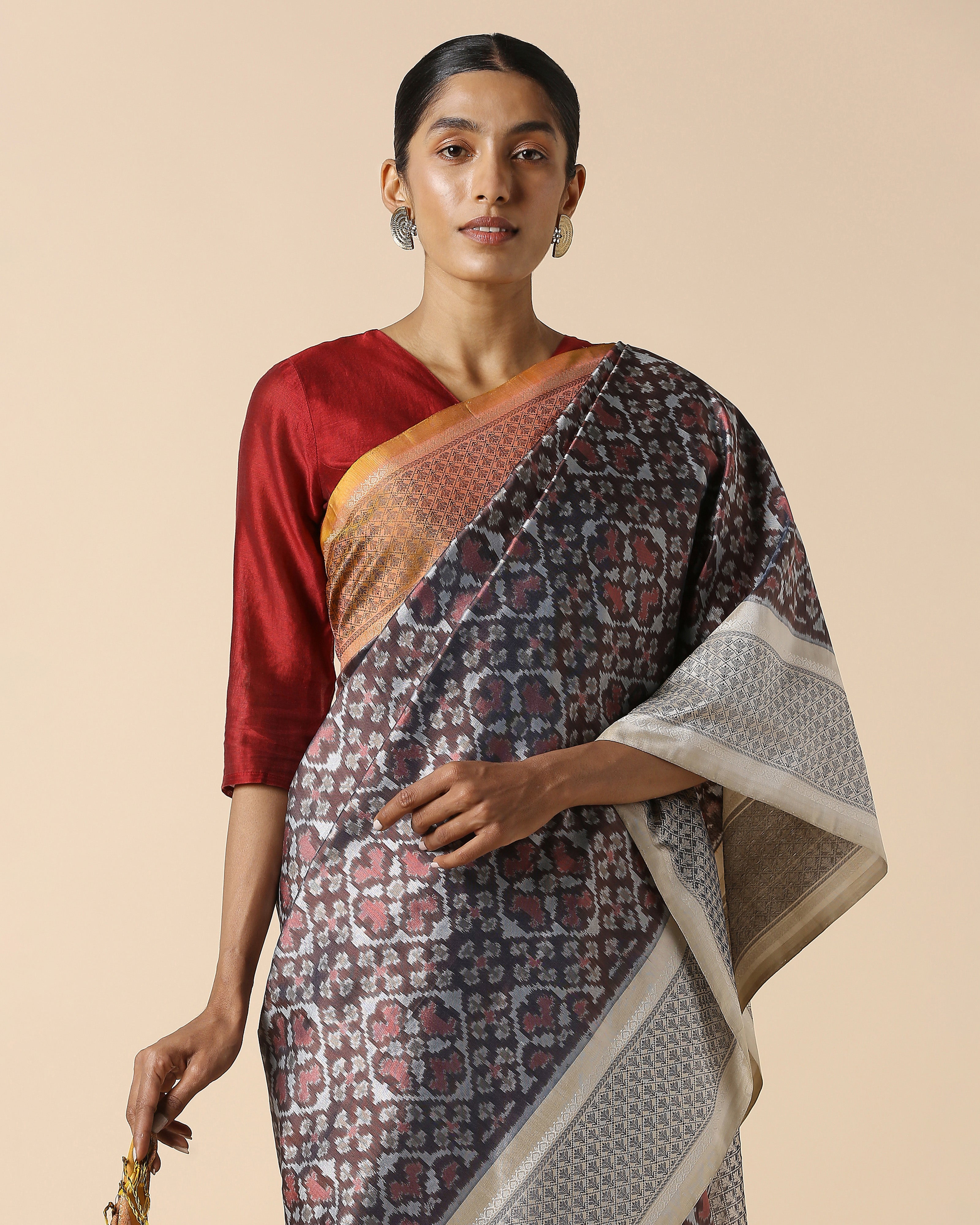 Lola Pochampally Weft Ikat Silk Saree