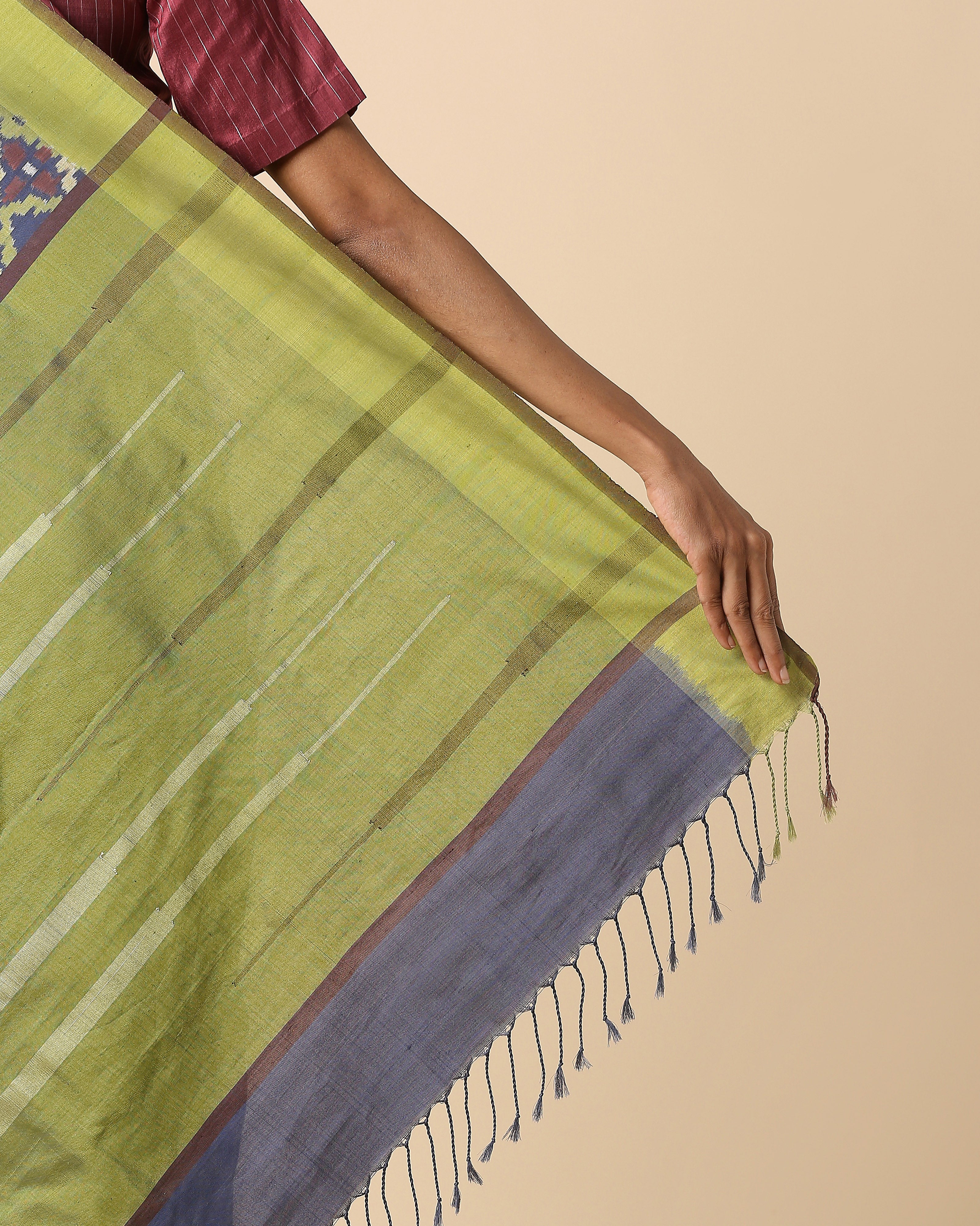 Rio Pochampally Weft Ikat Cotton Silk Saree