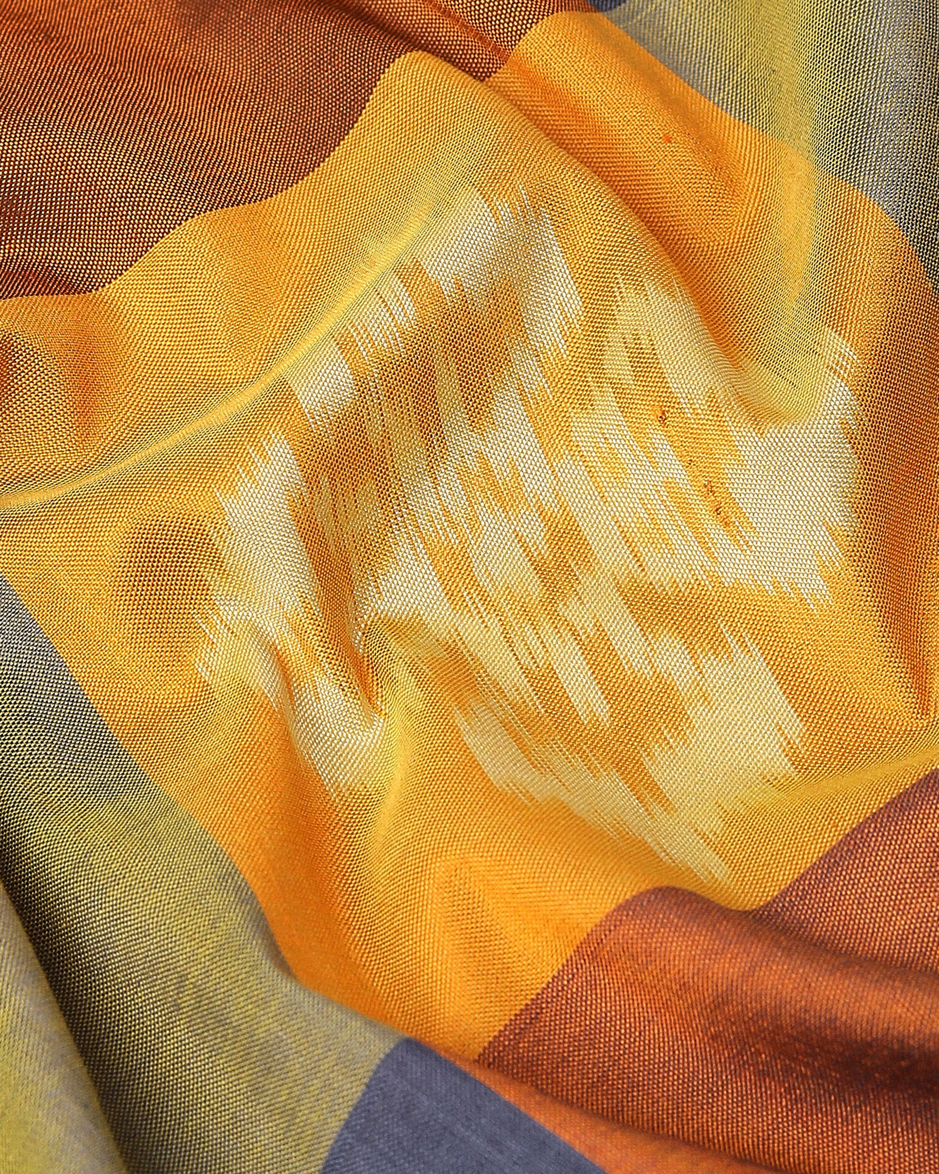 Punya Pochampally Weft Ikat Cotton Silk Saree