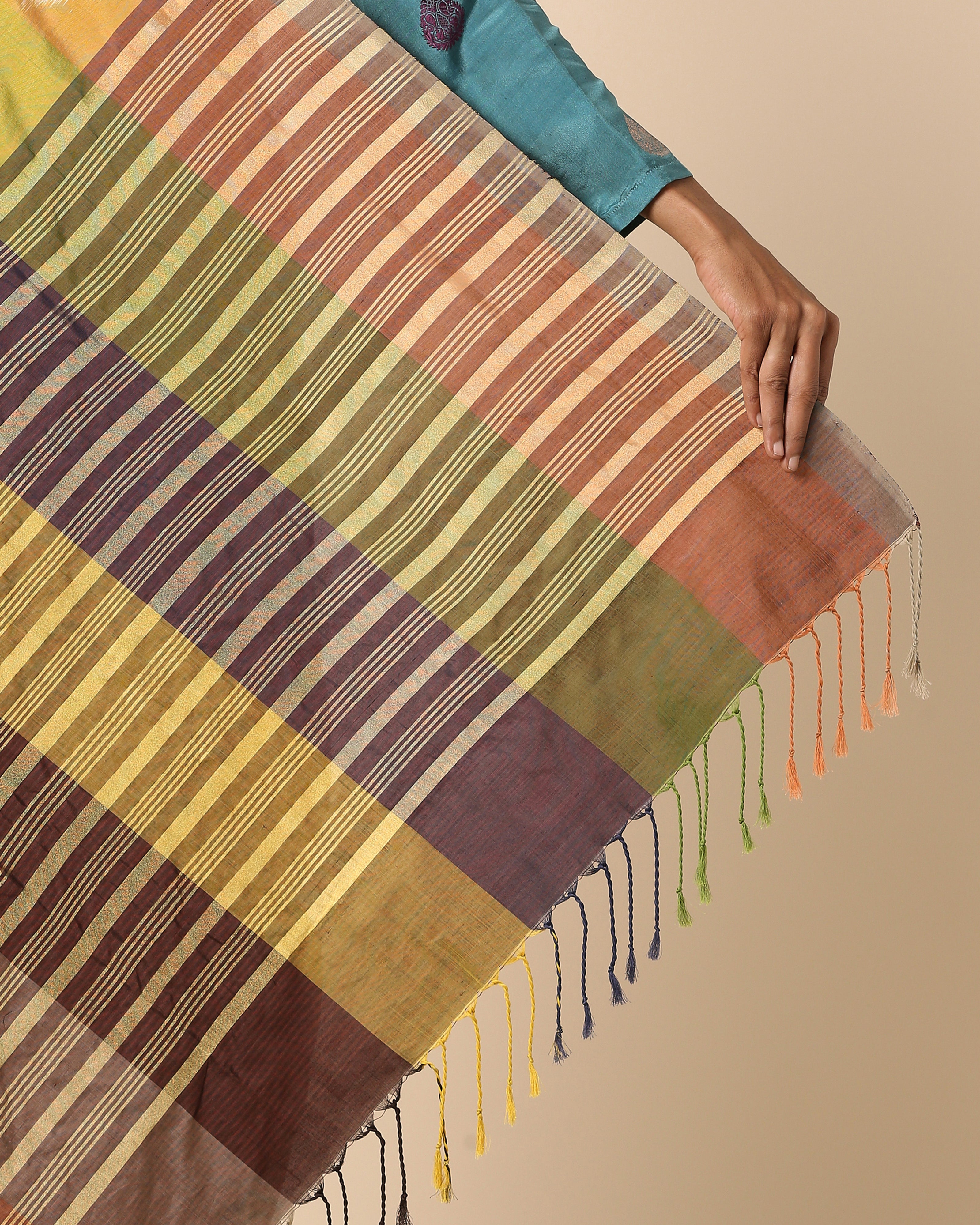 Punya Pochampally Weft Ikat Cotton Silk Saree
