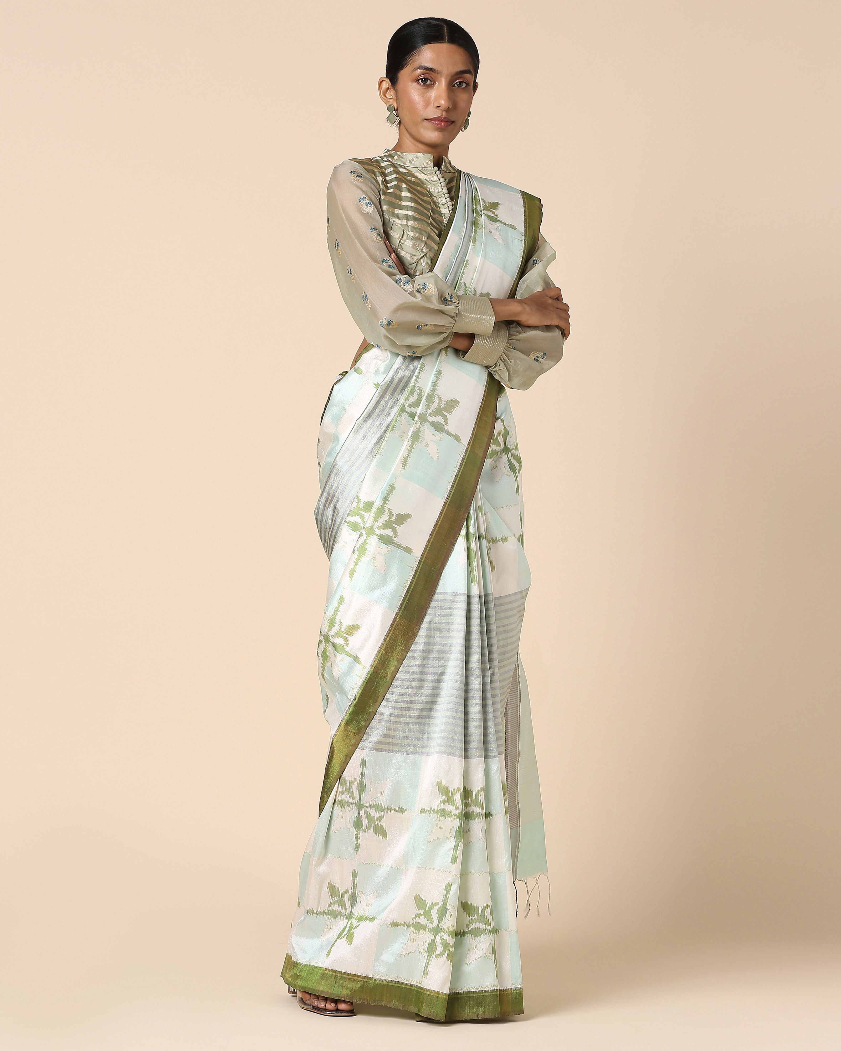 Sayora Pochampally Weft Ikat Silk Saree