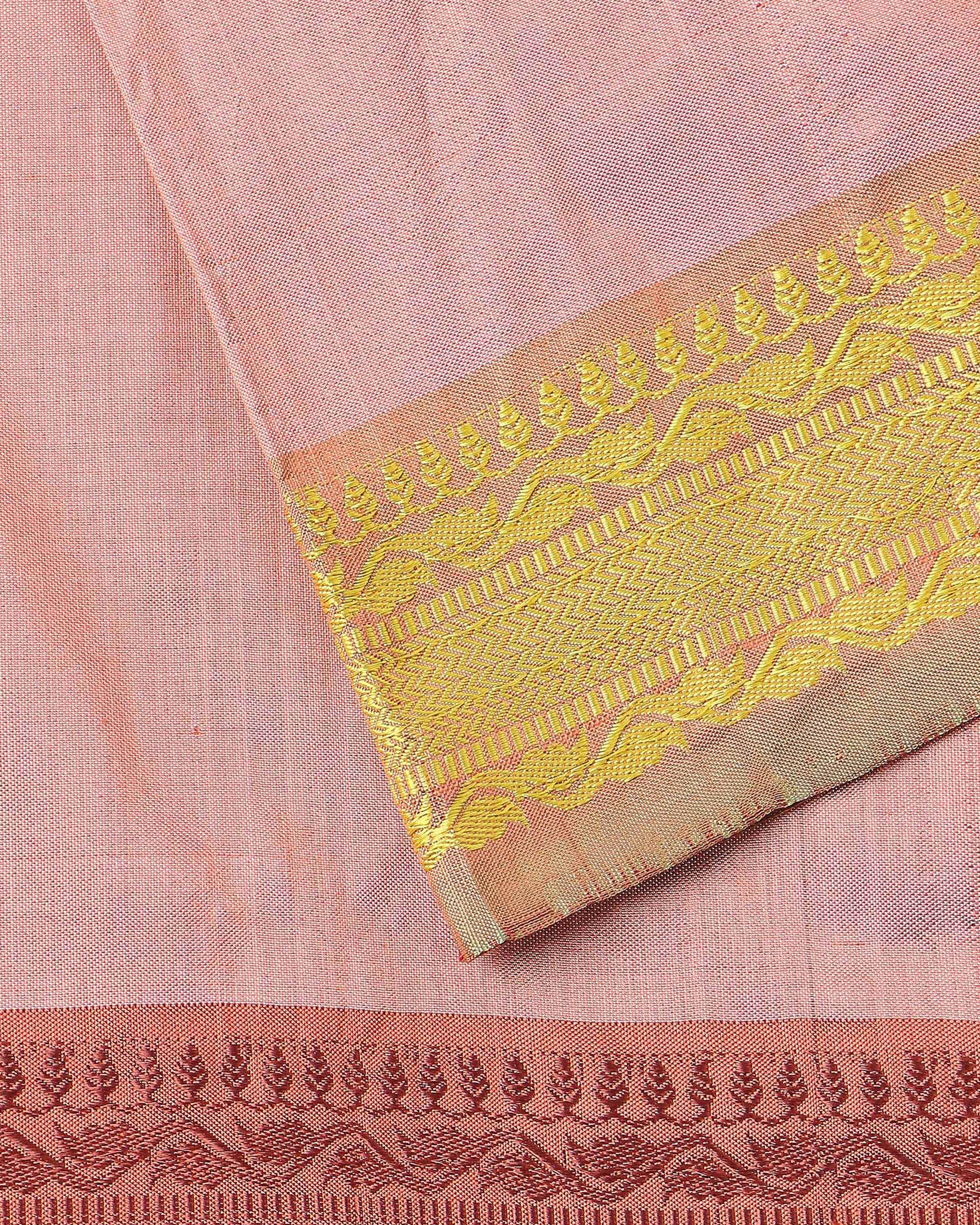 Minda Pochampally Weft Ikat Silk Saree