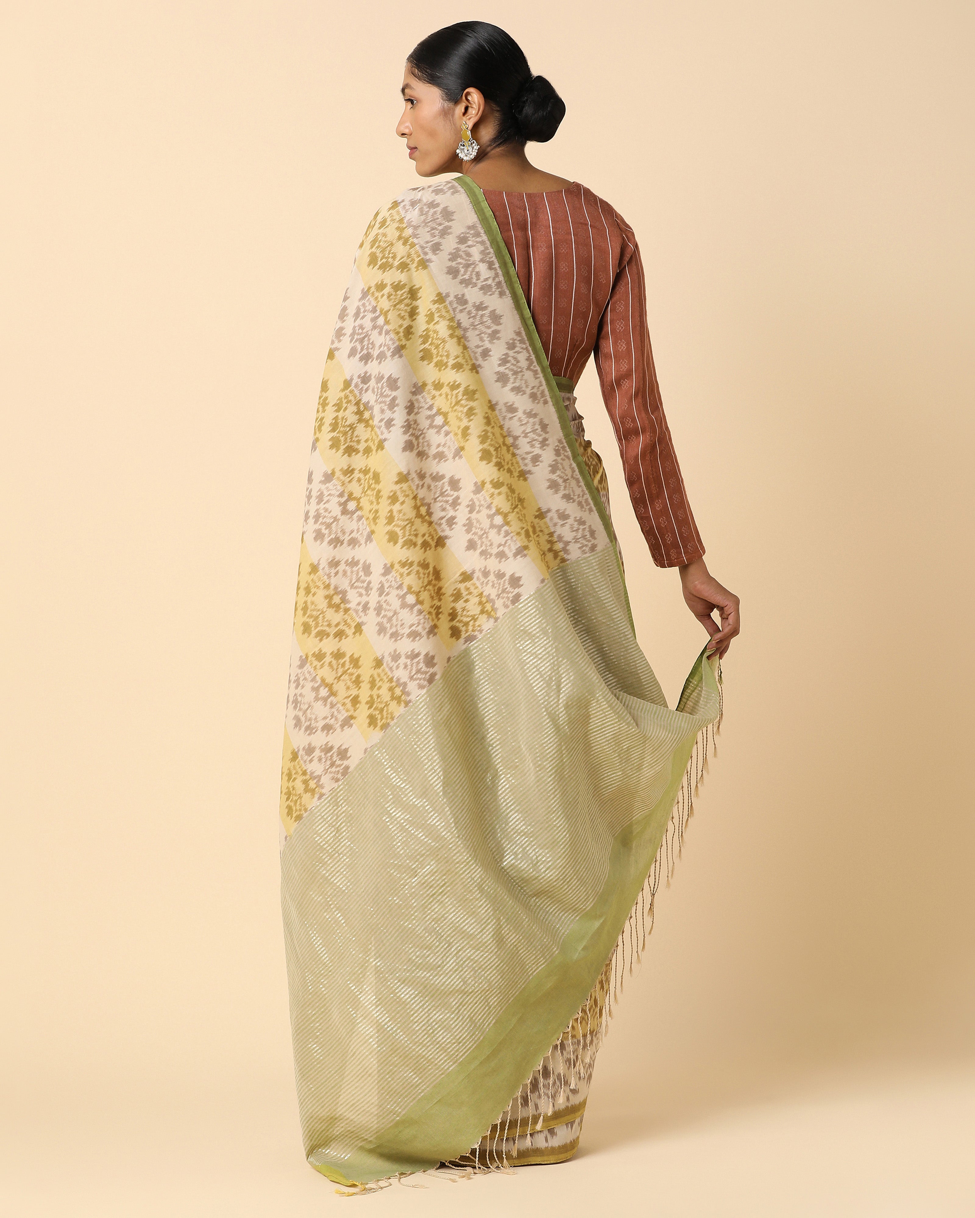 Myaan Pochampally Weft Ikat Cotton Saree