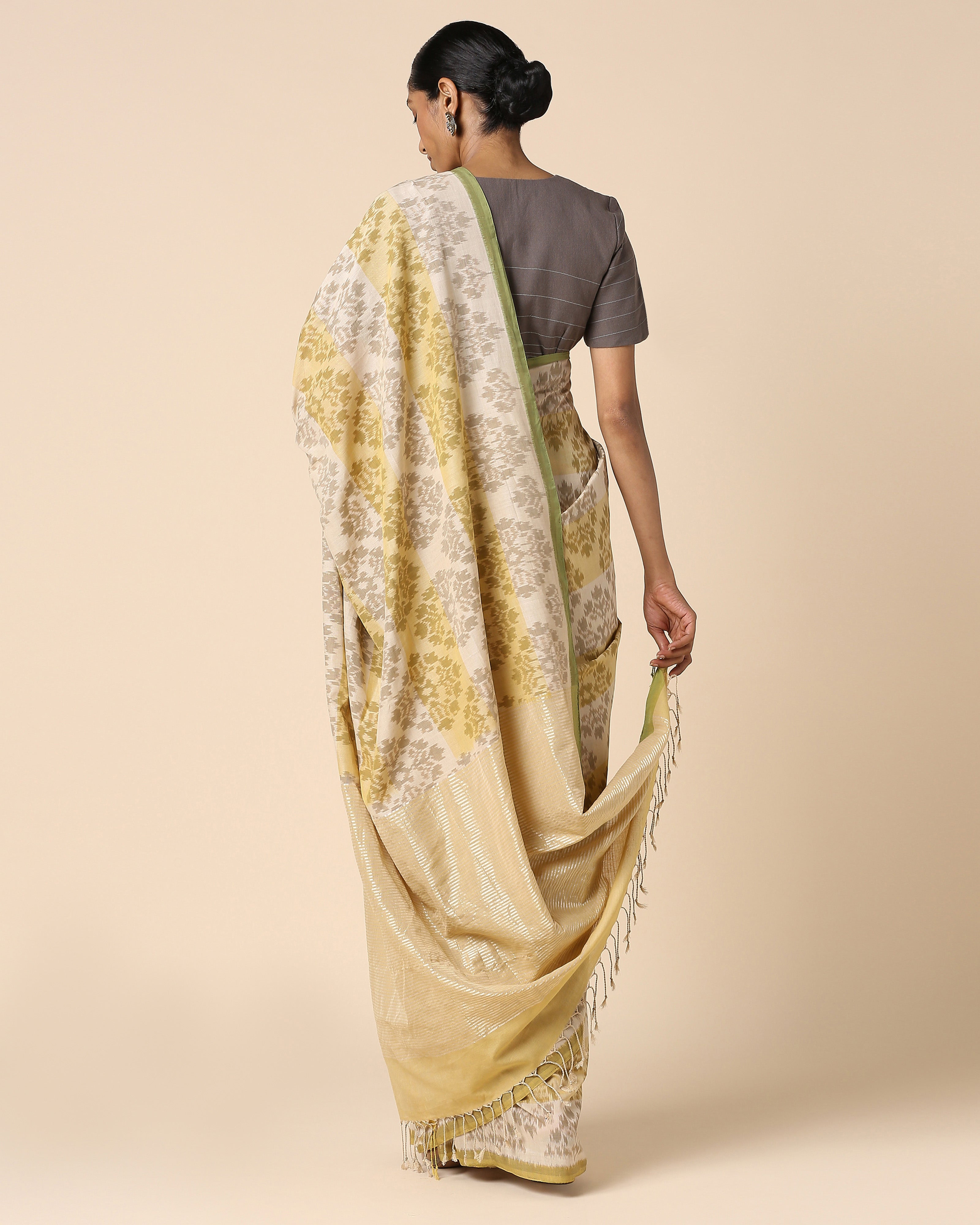 Myaan Pochampally Weft Ikat Cotton Saree