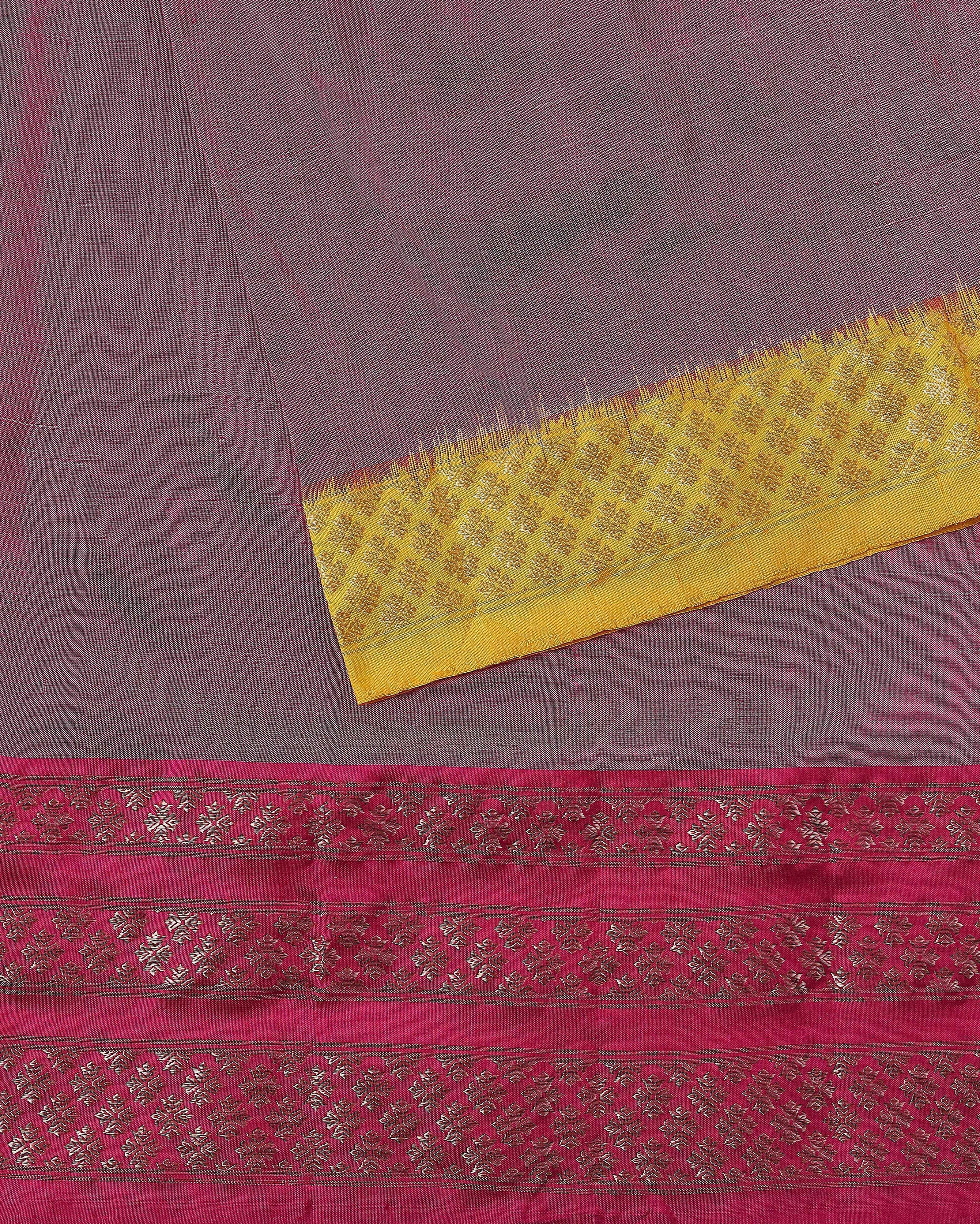 Navika Pochampally Weft Ikat Silk Saree