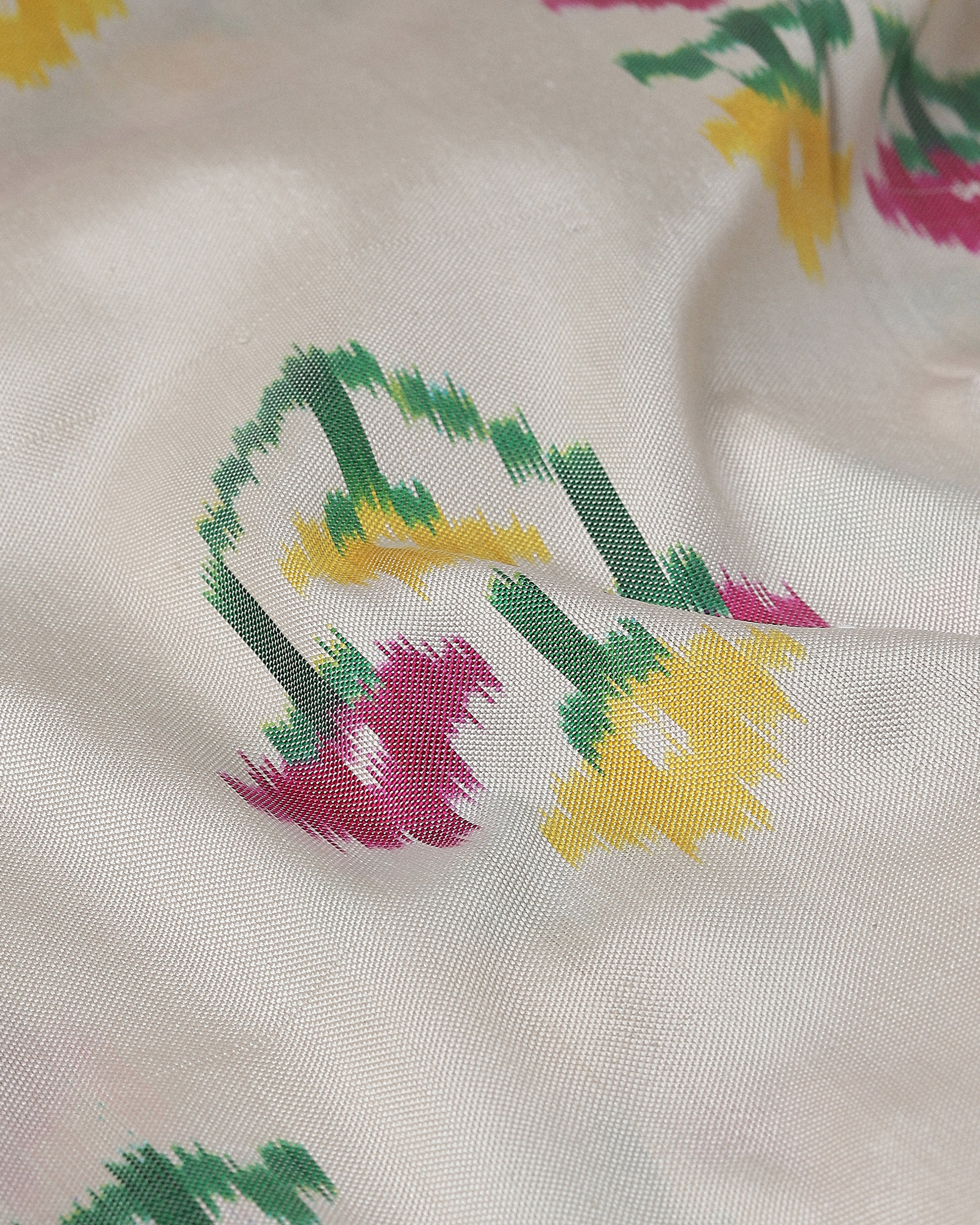 Navika Pochampally Weft Ikat Silk Saree