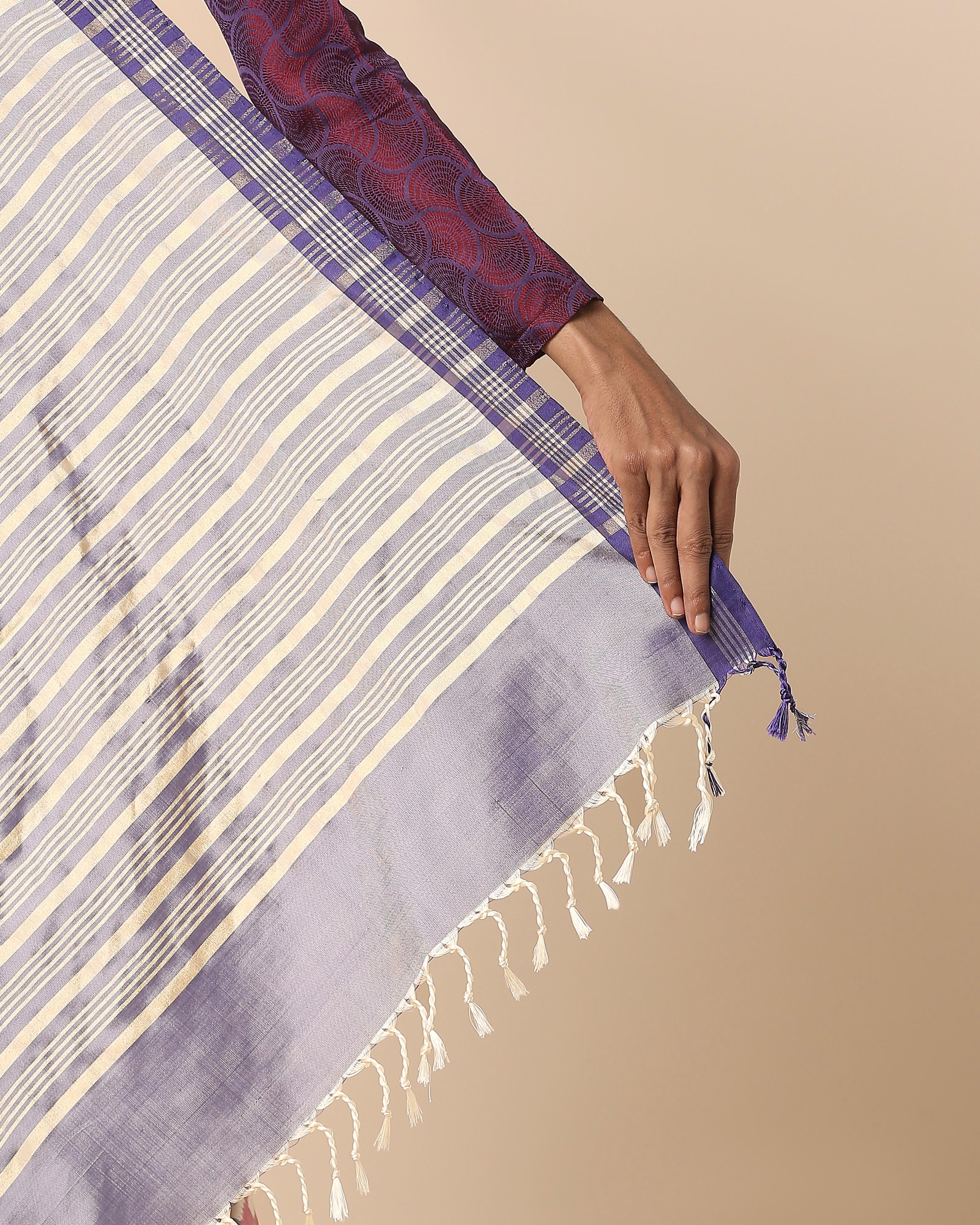 Aayana Pochampally Weft Ikat Silk Saree