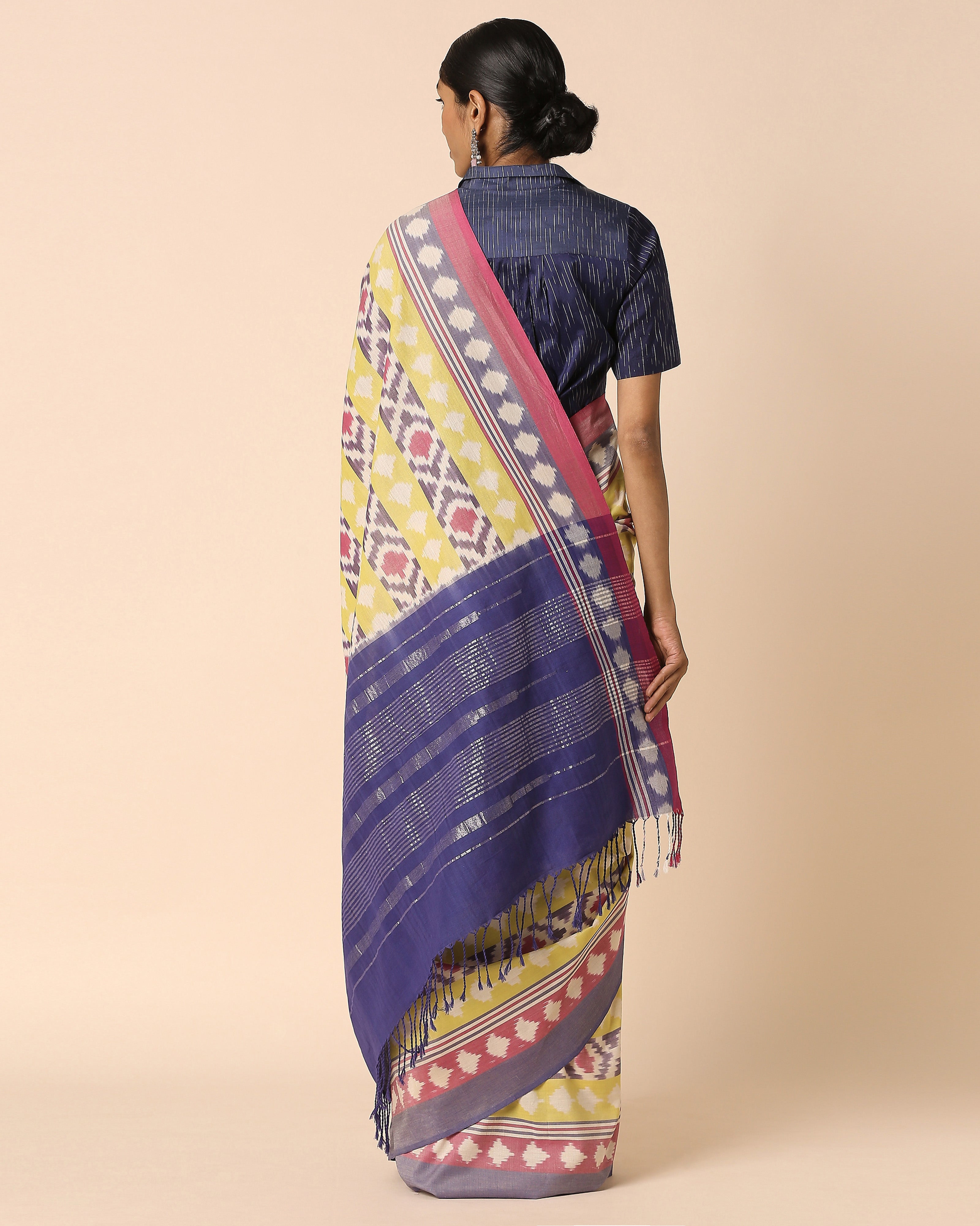 Aadriti Pochampally Warp Ikat Cotton Saree