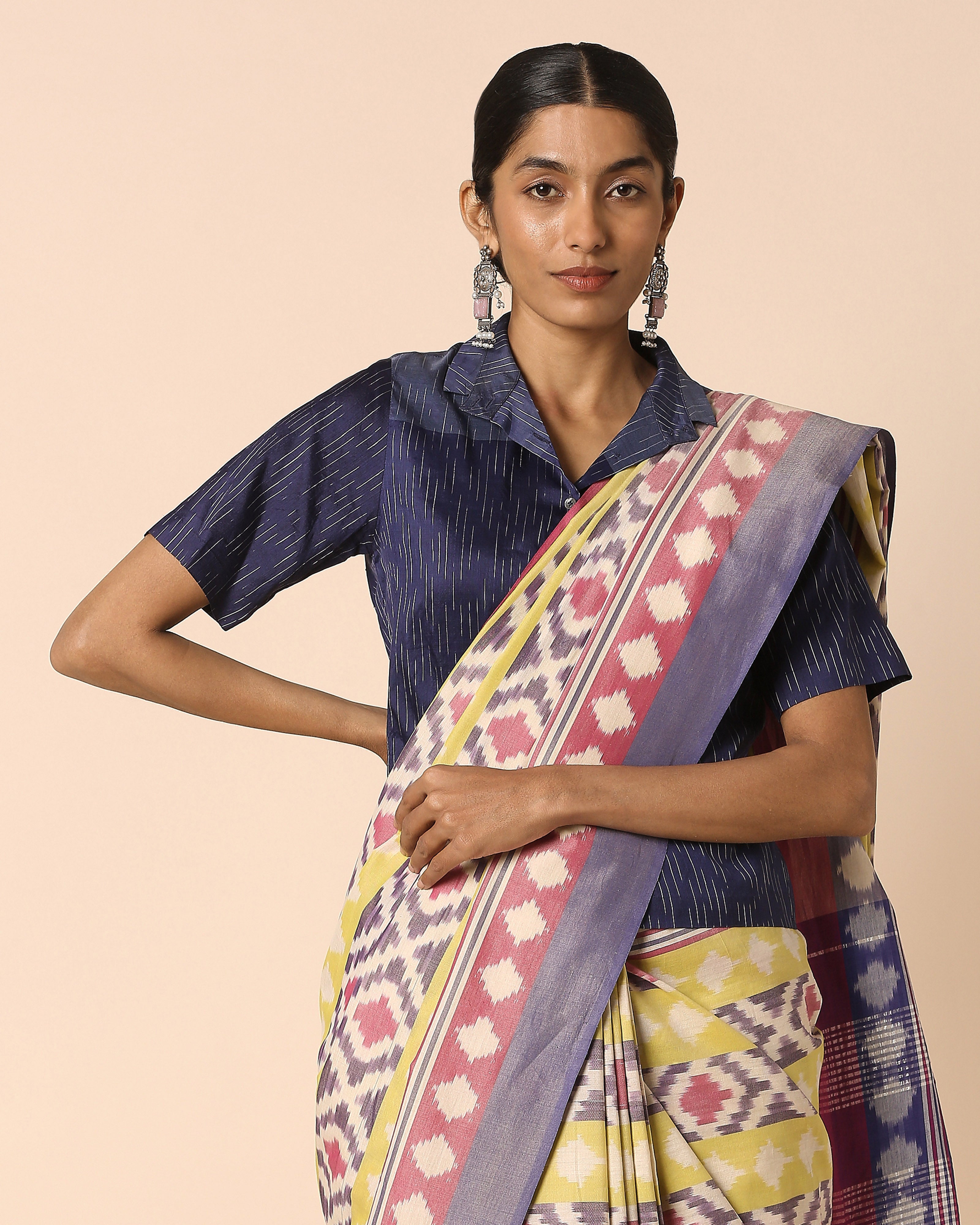 Aadriti Pochampally Warp Ikat Cotton Saree
