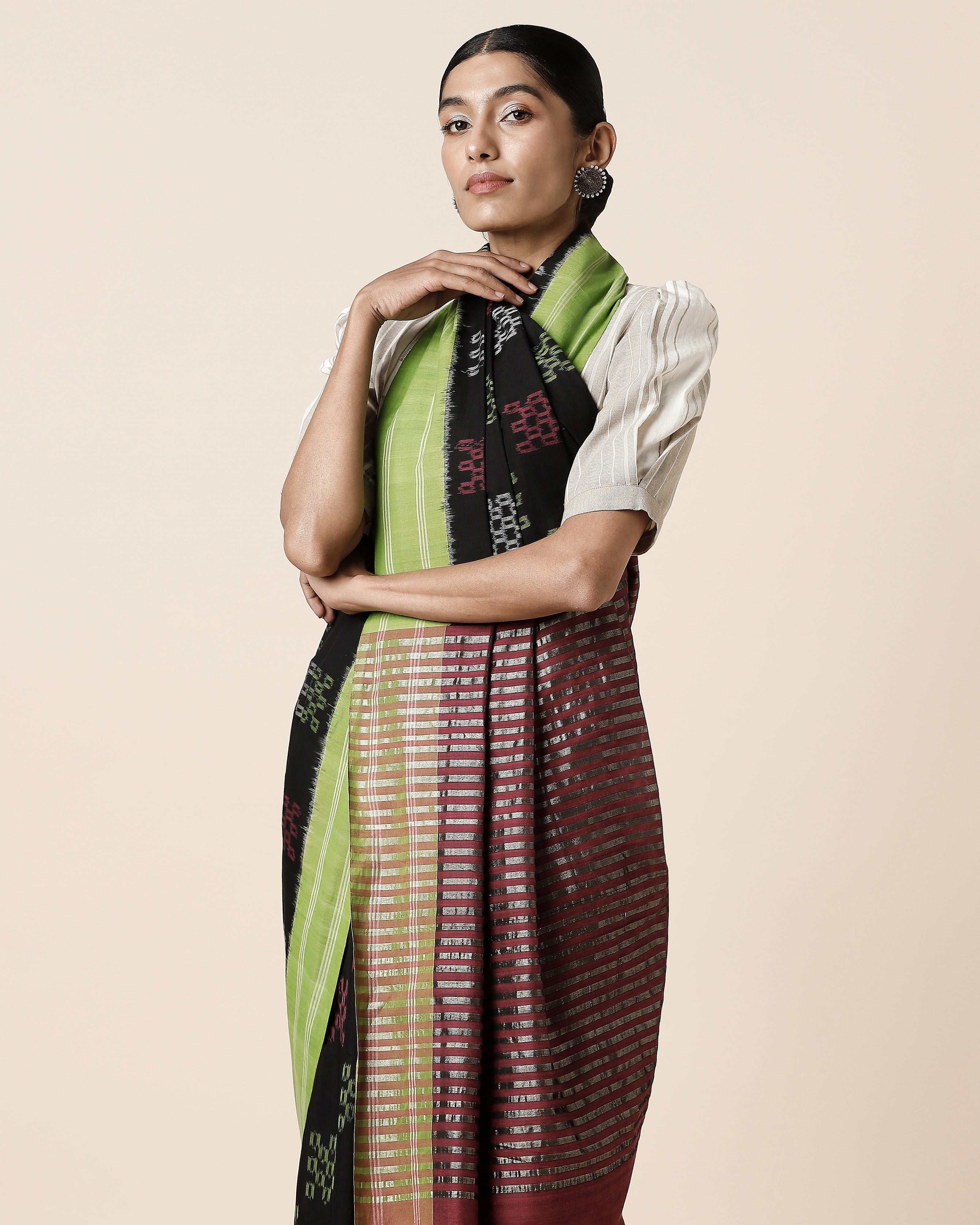 Annya Pochampally Weft Ikat Cotton Saree