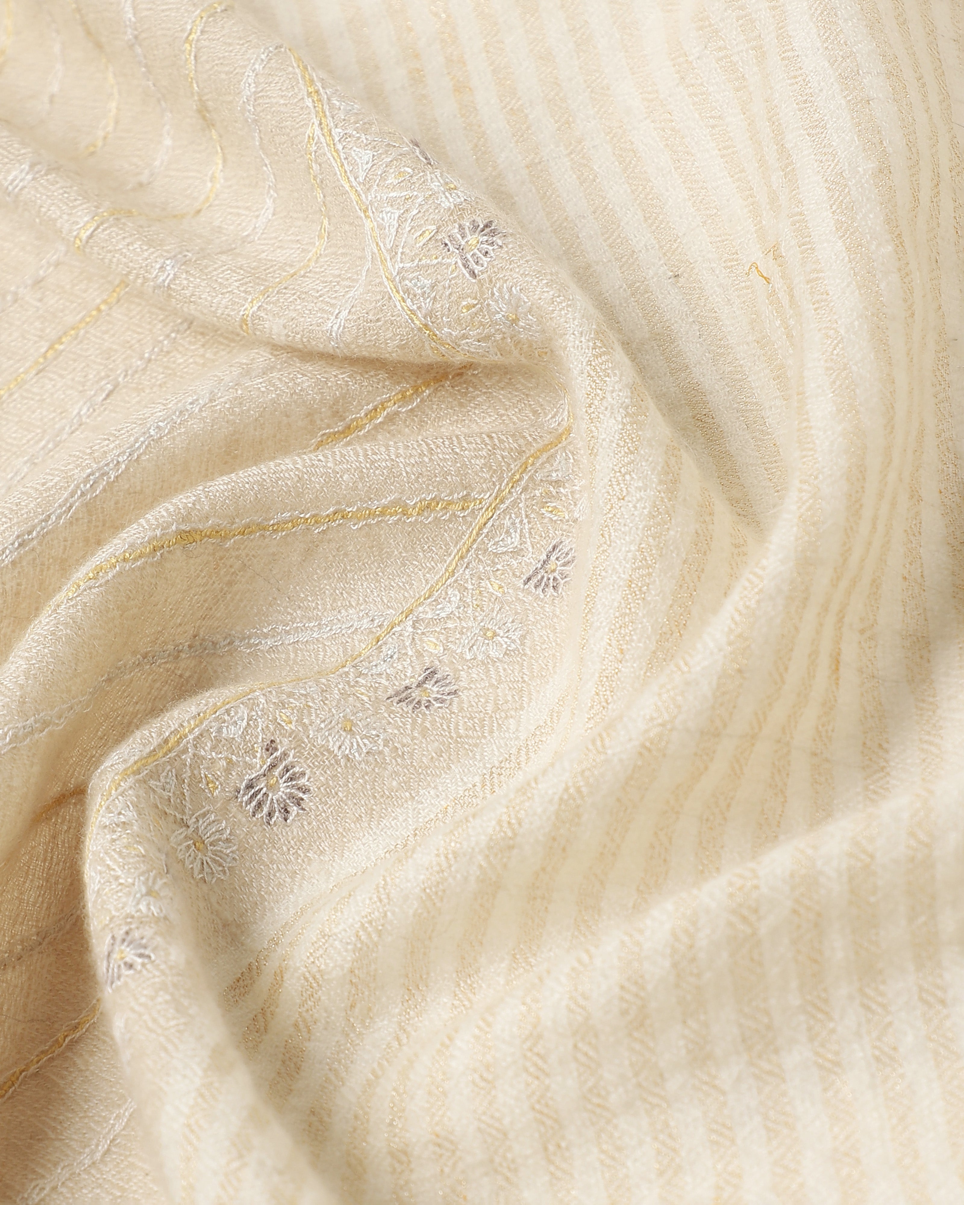 Aishini Kashmir Sozni Embroidery Pashmina Saree