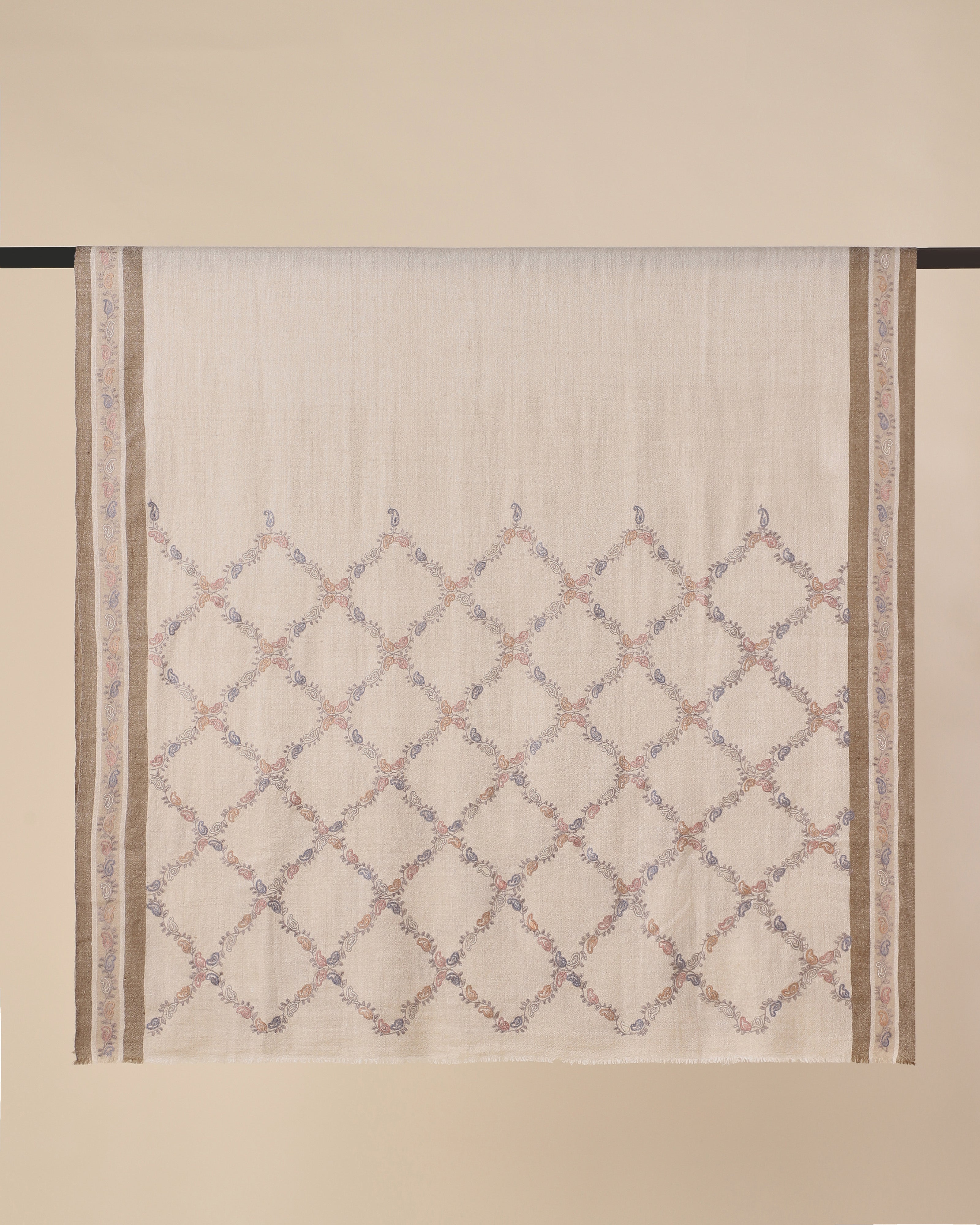 Kainat Kashmir Sozni Embroidery Pashmina Shawl