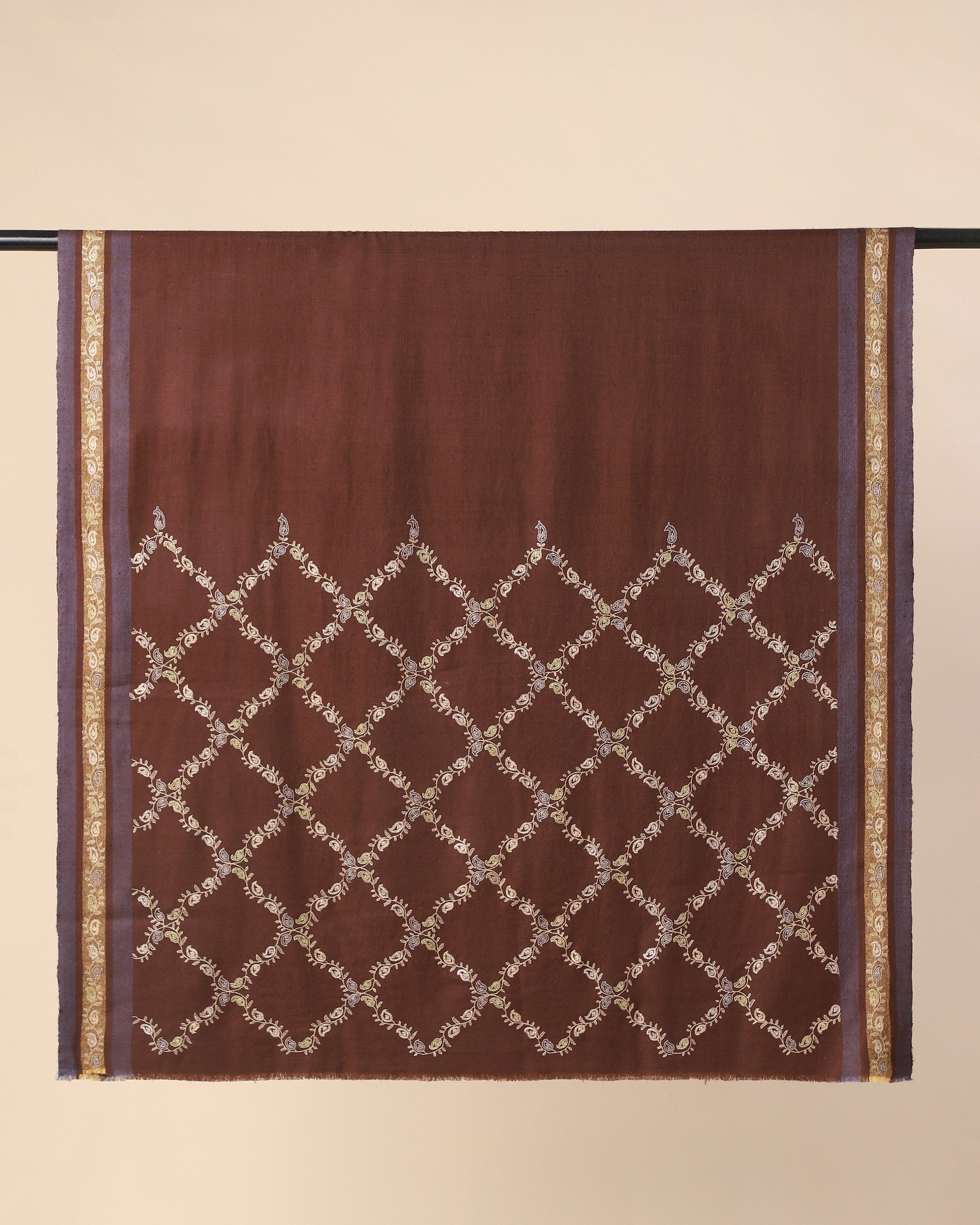 Kainat Kashmir Sozni Embroidery Pashmina Shawl