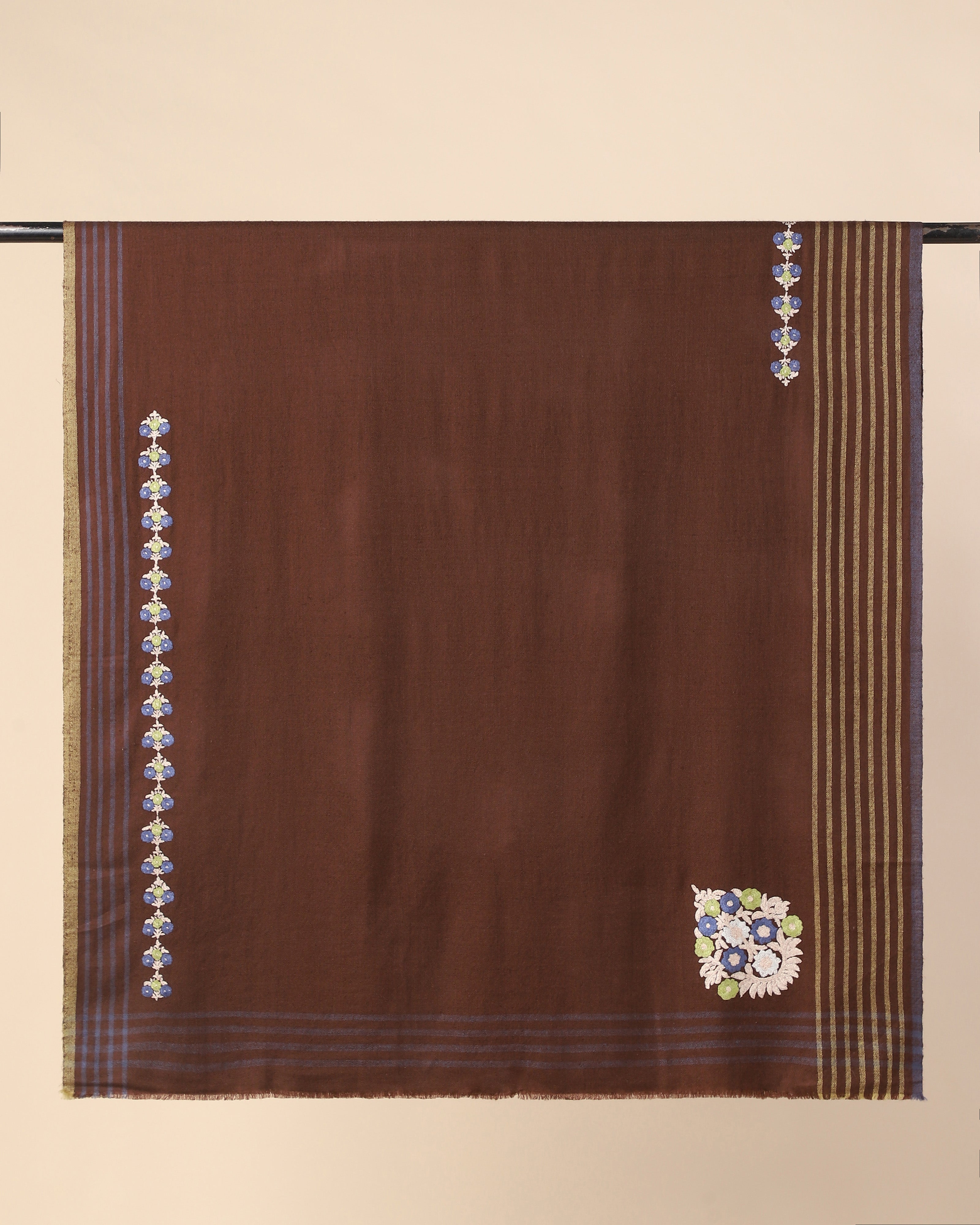 Wahida Kashmir Sozni Embroidery Pashmina Shawl