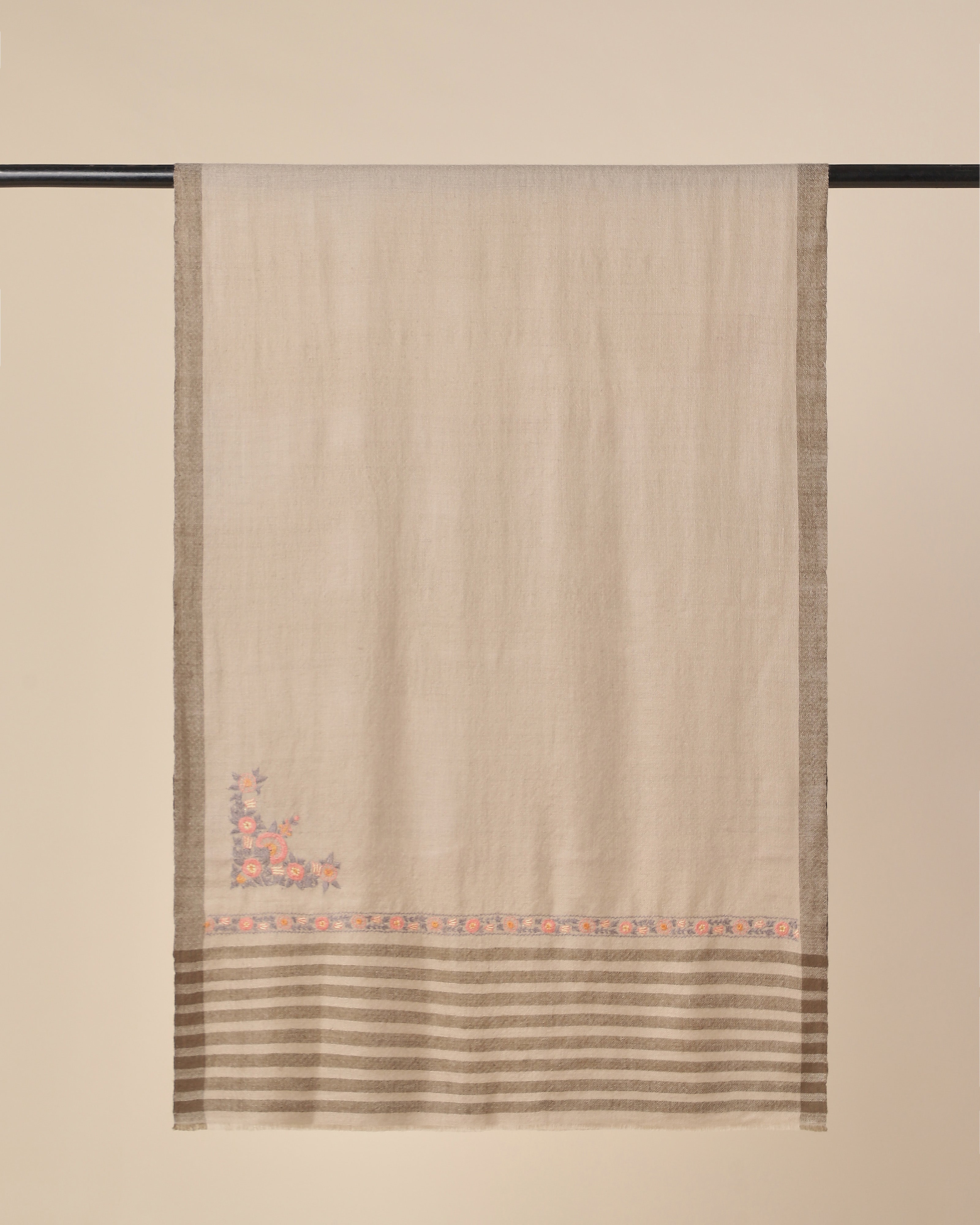 Eshal Kashmir Sozni Embroidery Pashmina Stole