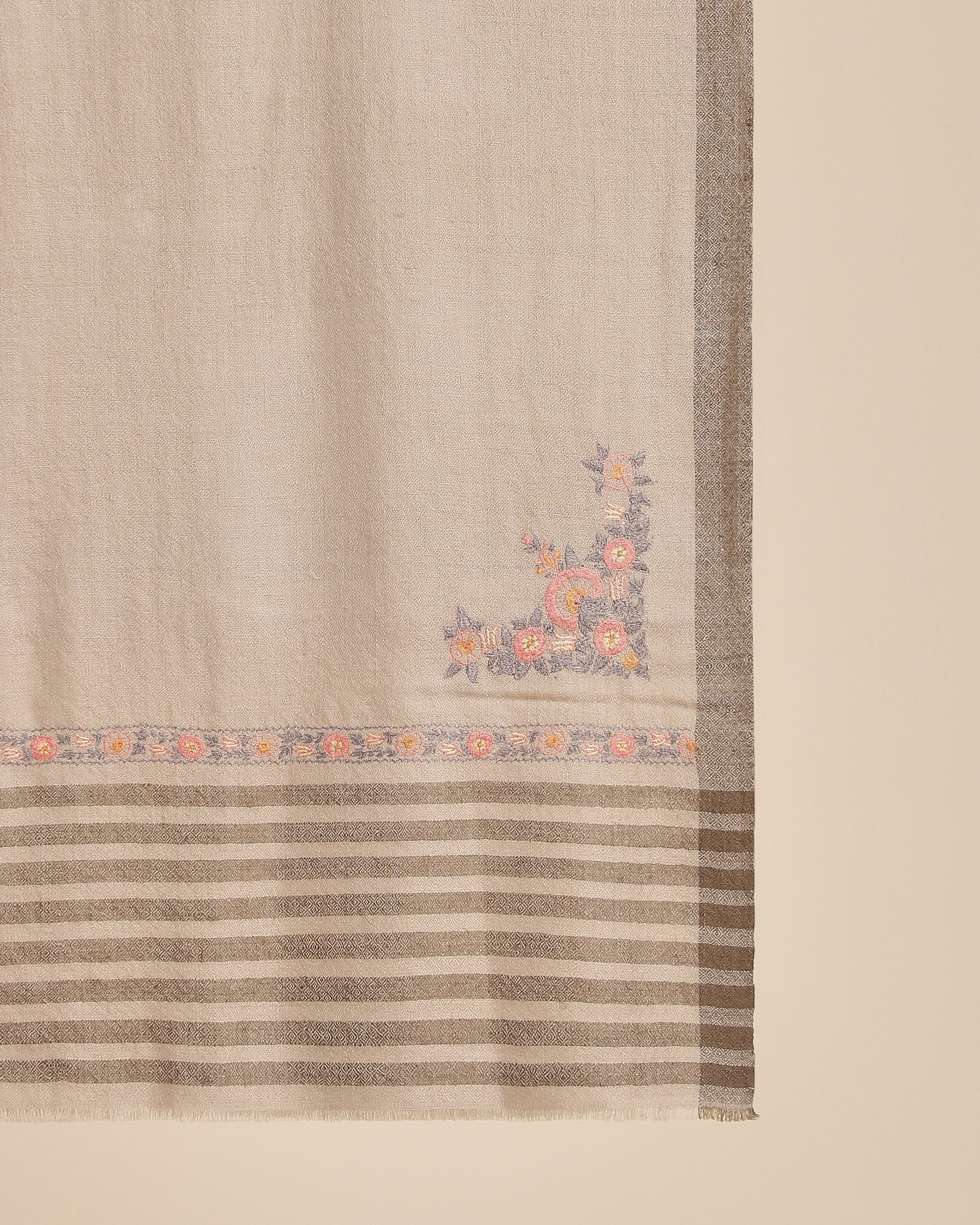 Eshal Kashmir Sozni Embroidery Pashmina Stole