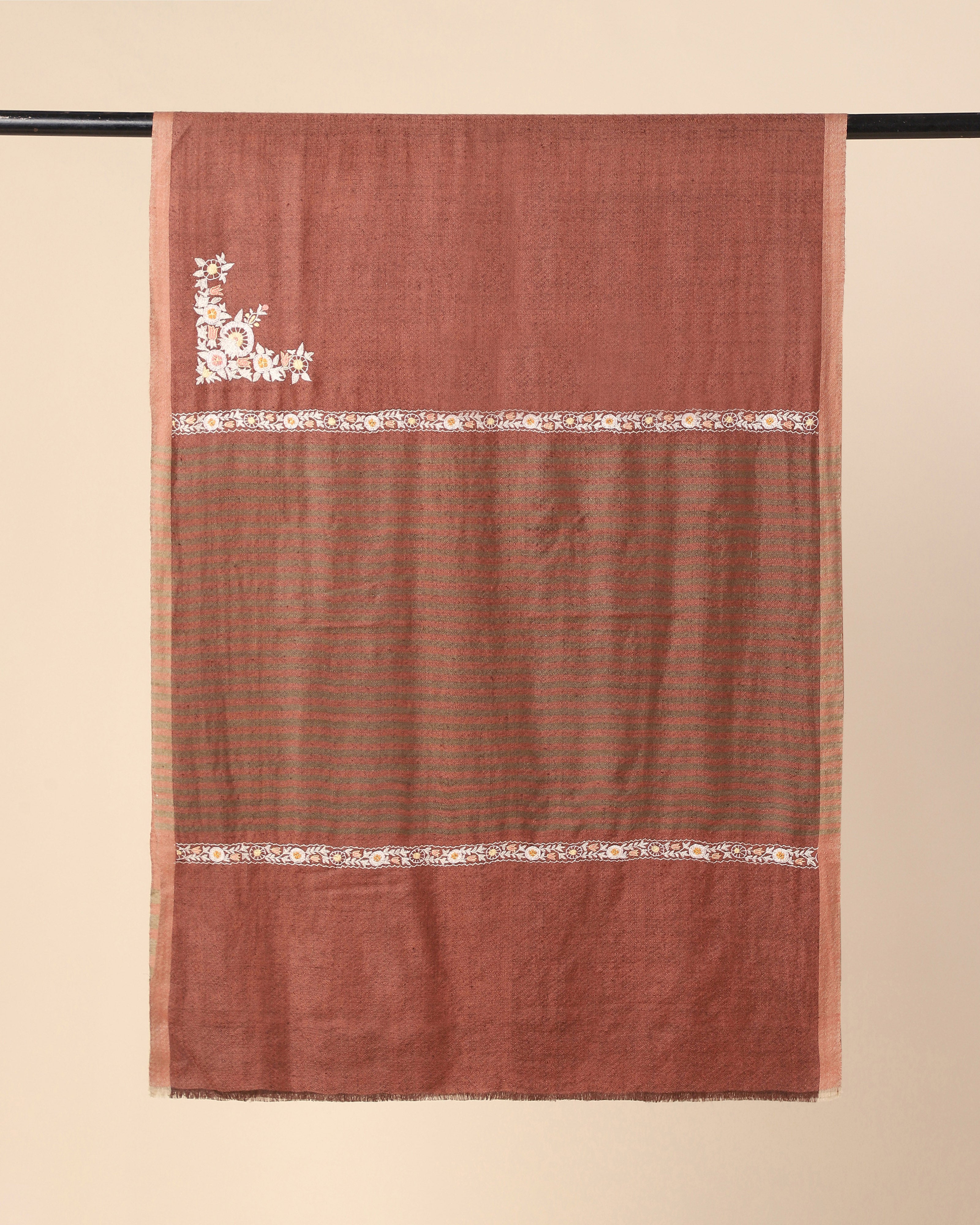 Eshal Kashmir Sozni Embroidery Pashmina Stole