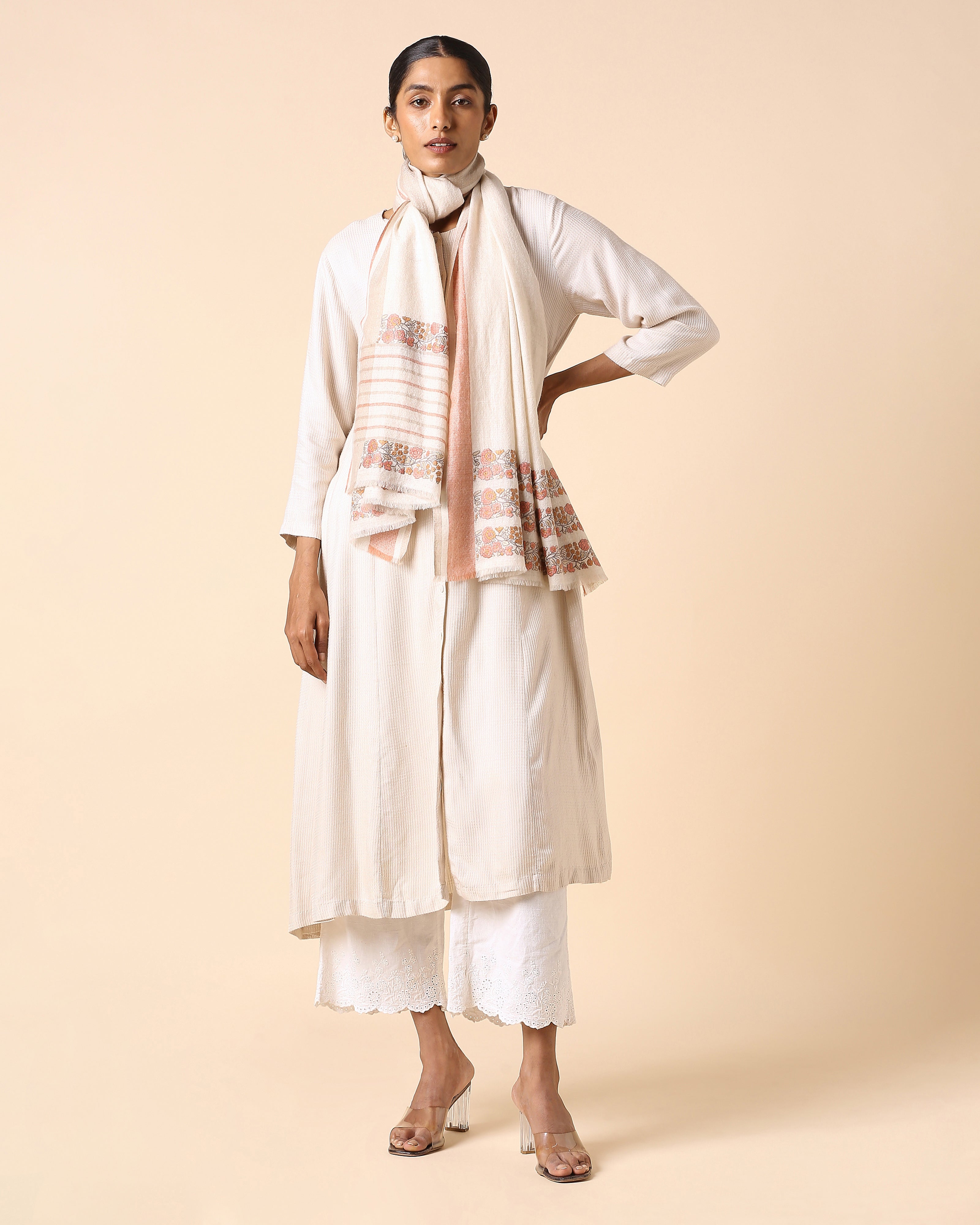 Ishika Kashmir Sozni Embroidery Pashmina Stole