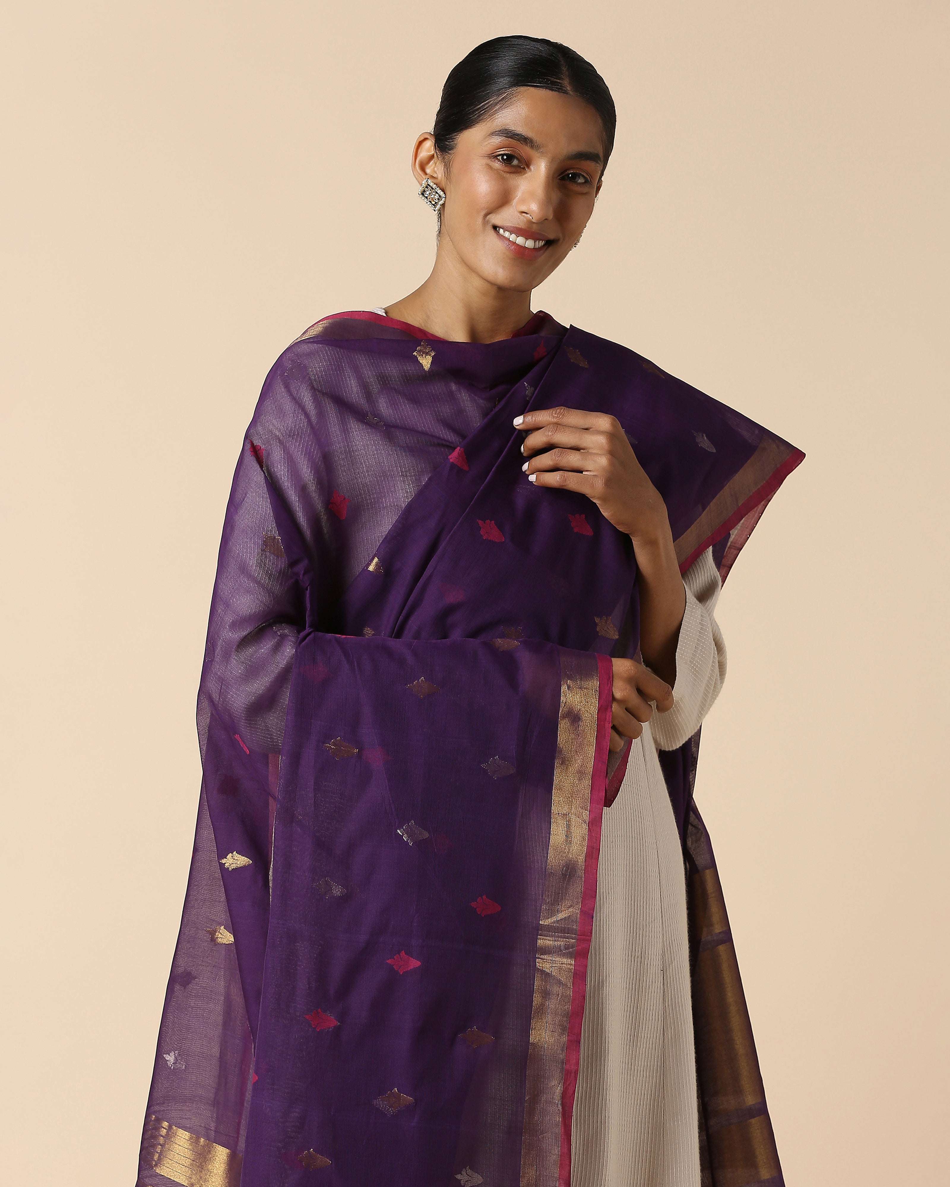 Ashwika Uppada Jamdani Cotton Dupatta
