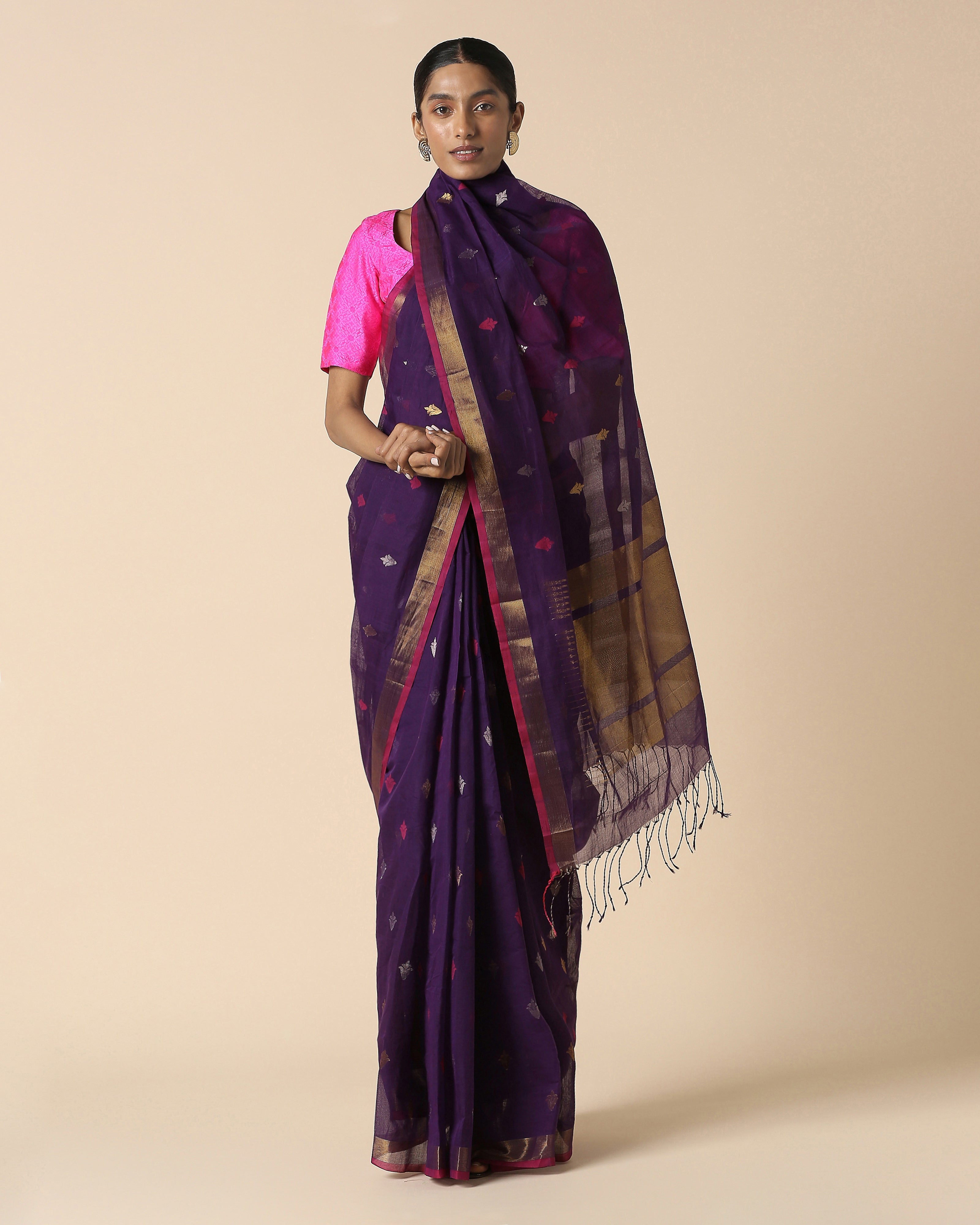 Ashwika Uppada Jamdani Cotton Saree