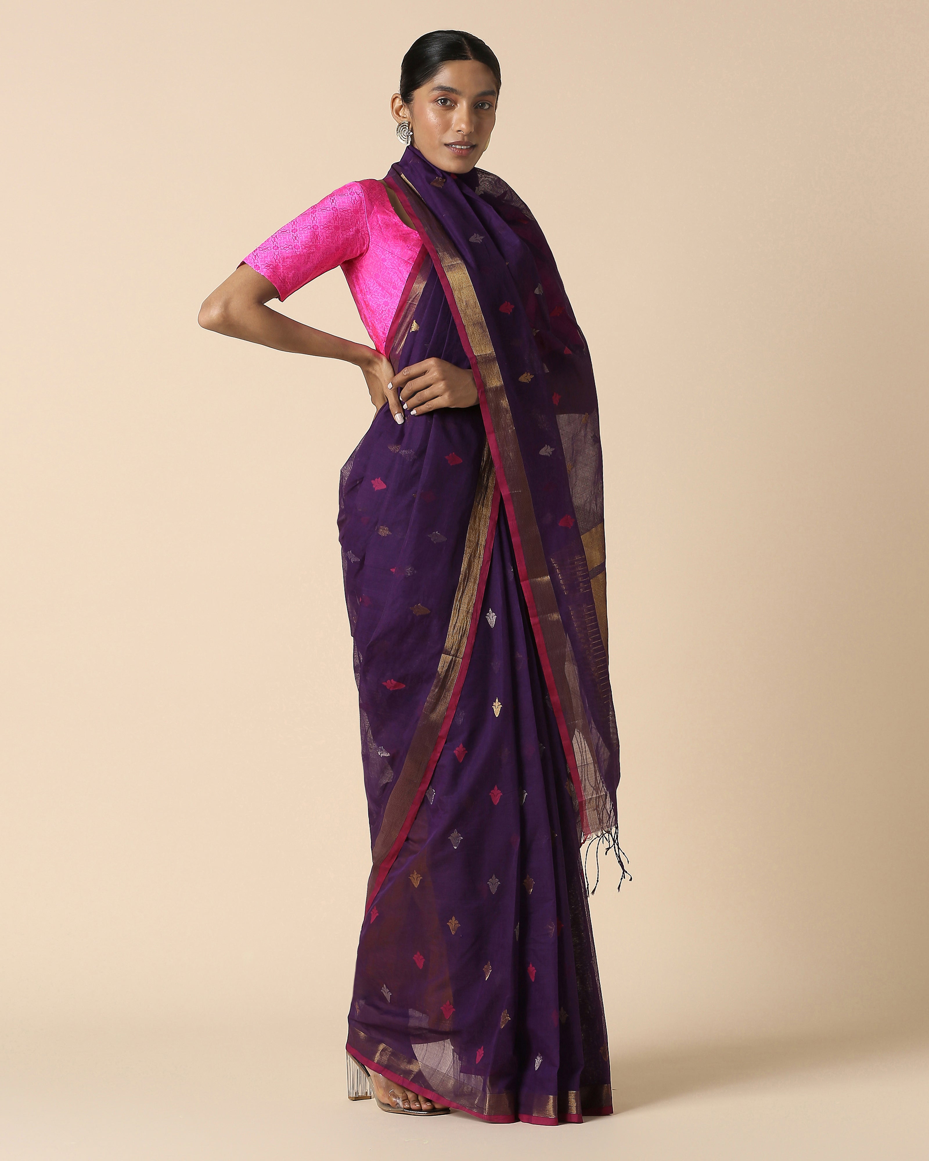 Ashwika Uppada Jamdani Cotton Saree