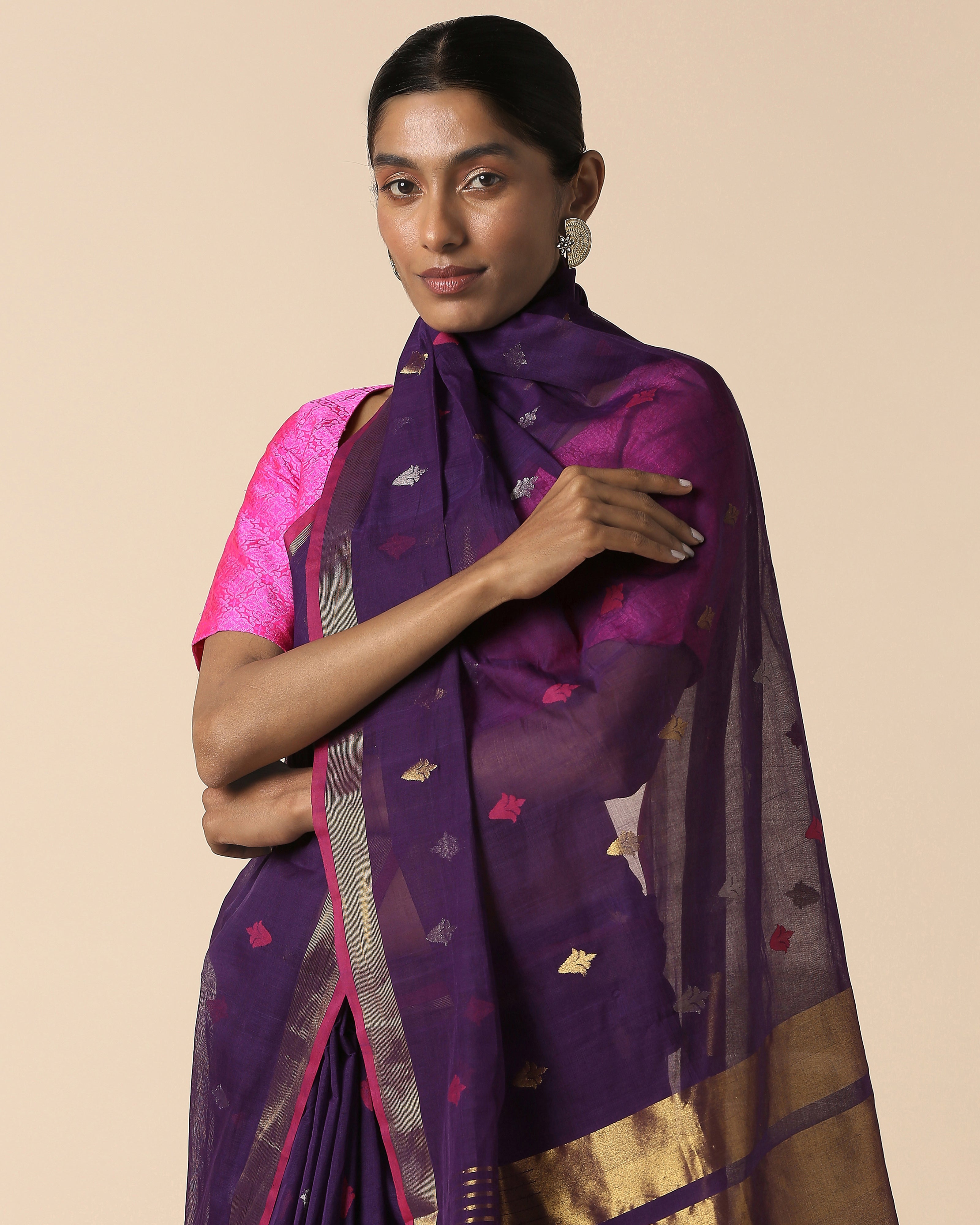 Ashwika Uppada Jamdani Cotton Saree