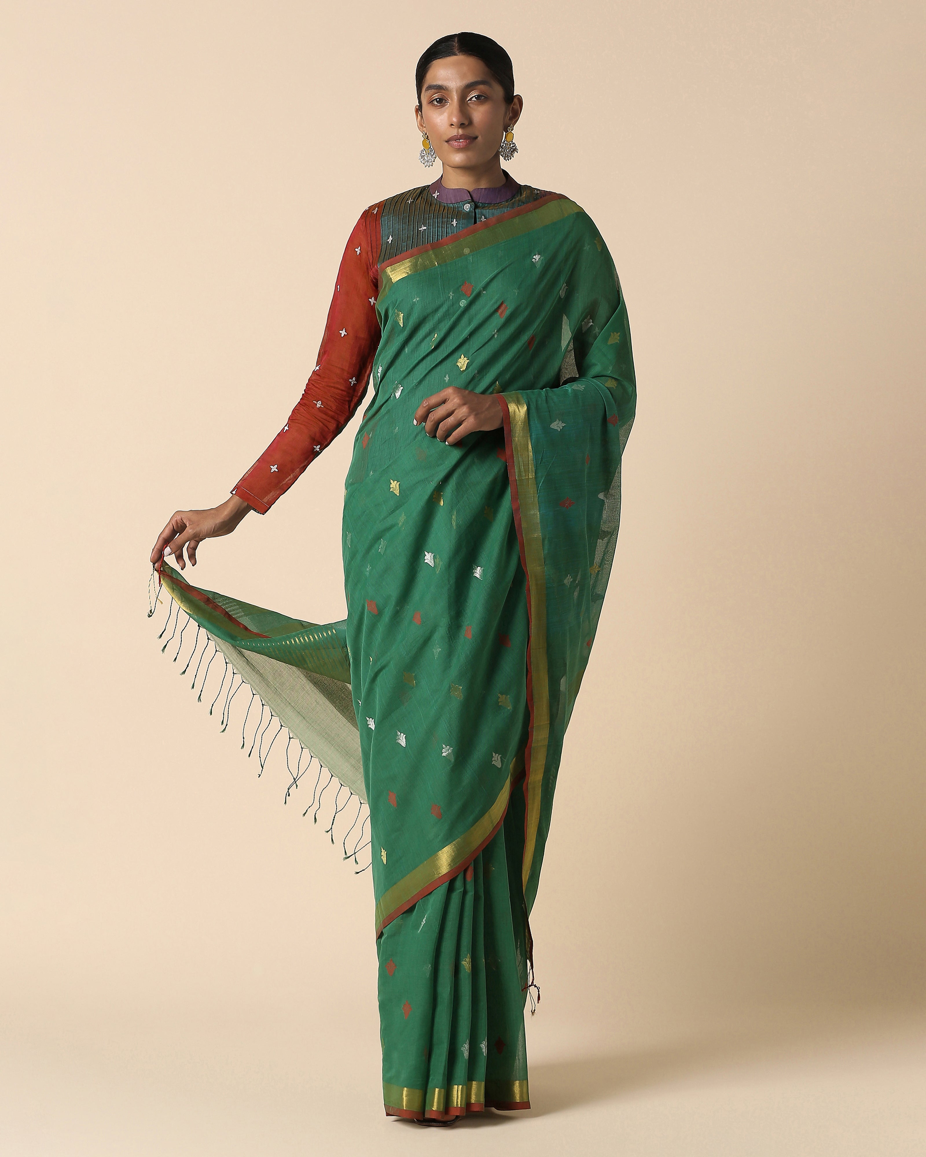 Ashwika Uppada Jamdani Cotton Saree
