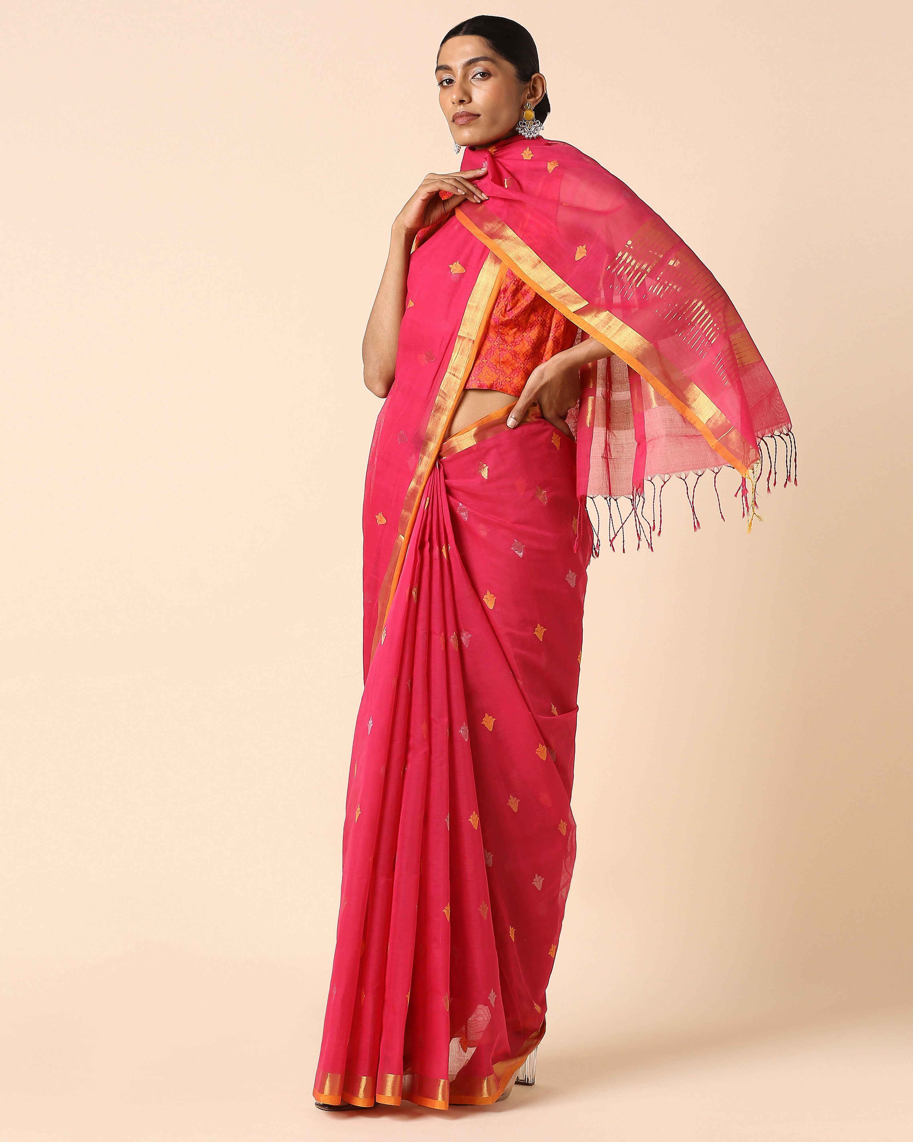 Ashwika Uppada Jamdani Cotton Saree