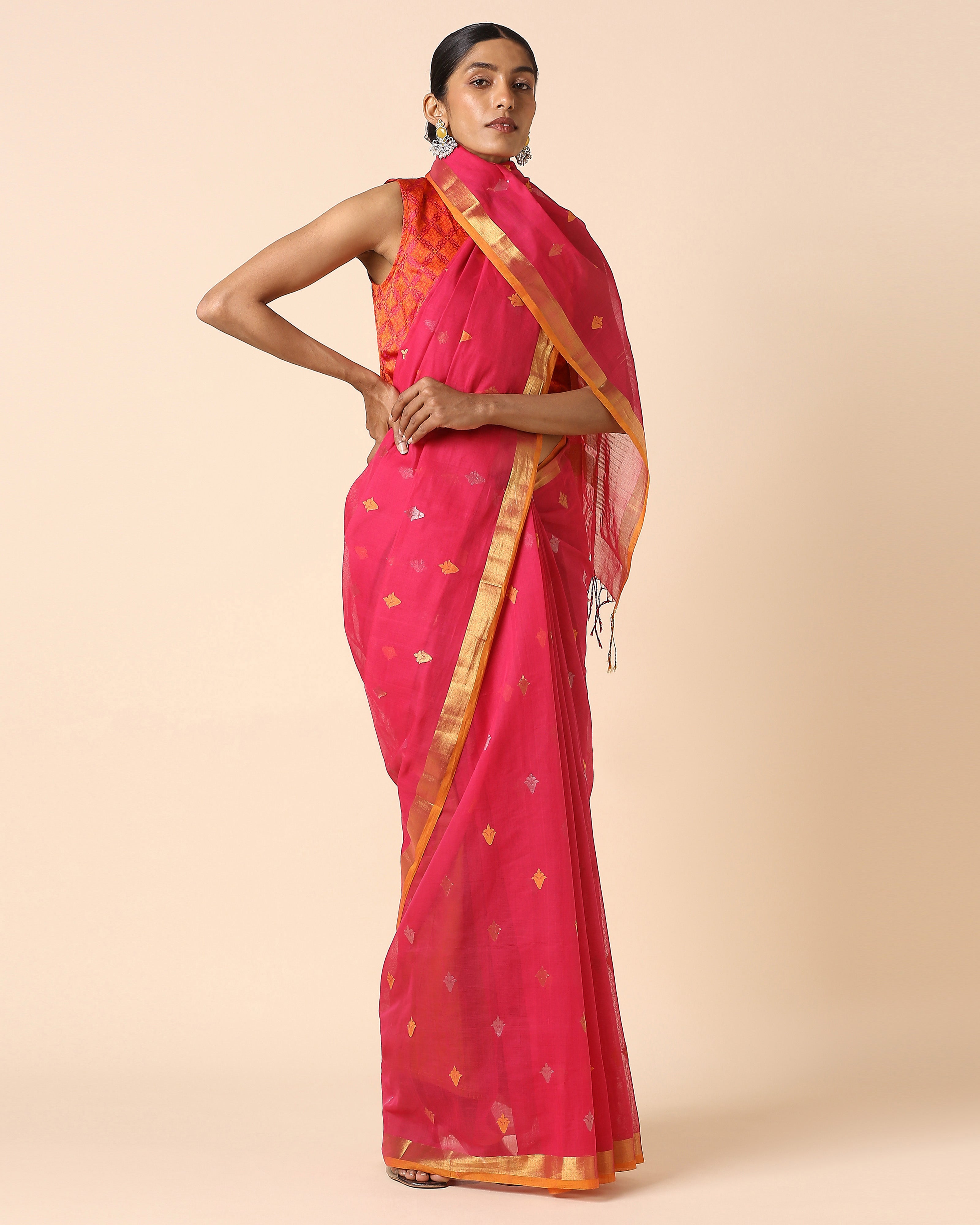 Ashwika Uppada Jamdani Cotton Saree