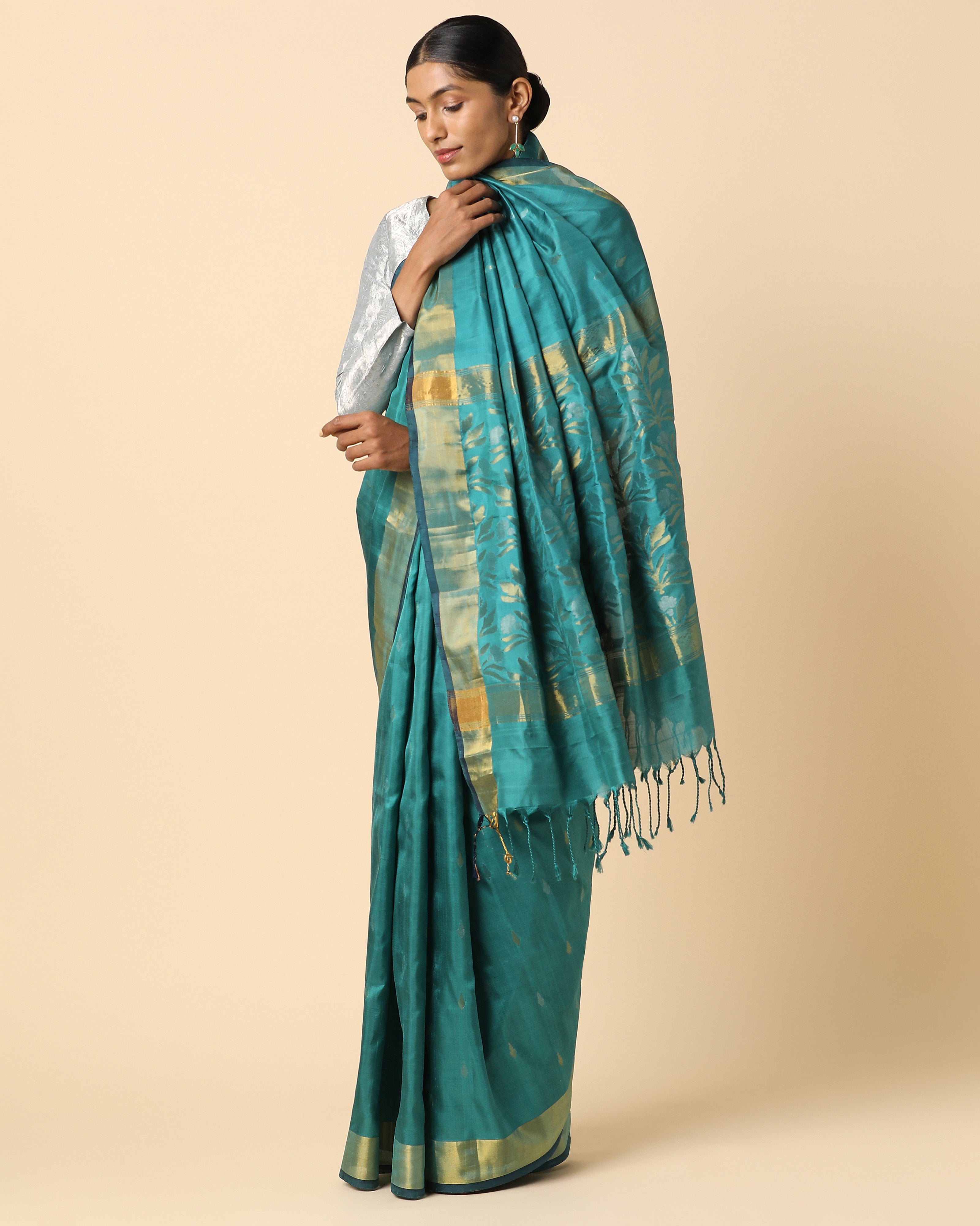 Kirtan Uppada Jamdani Silk Saree