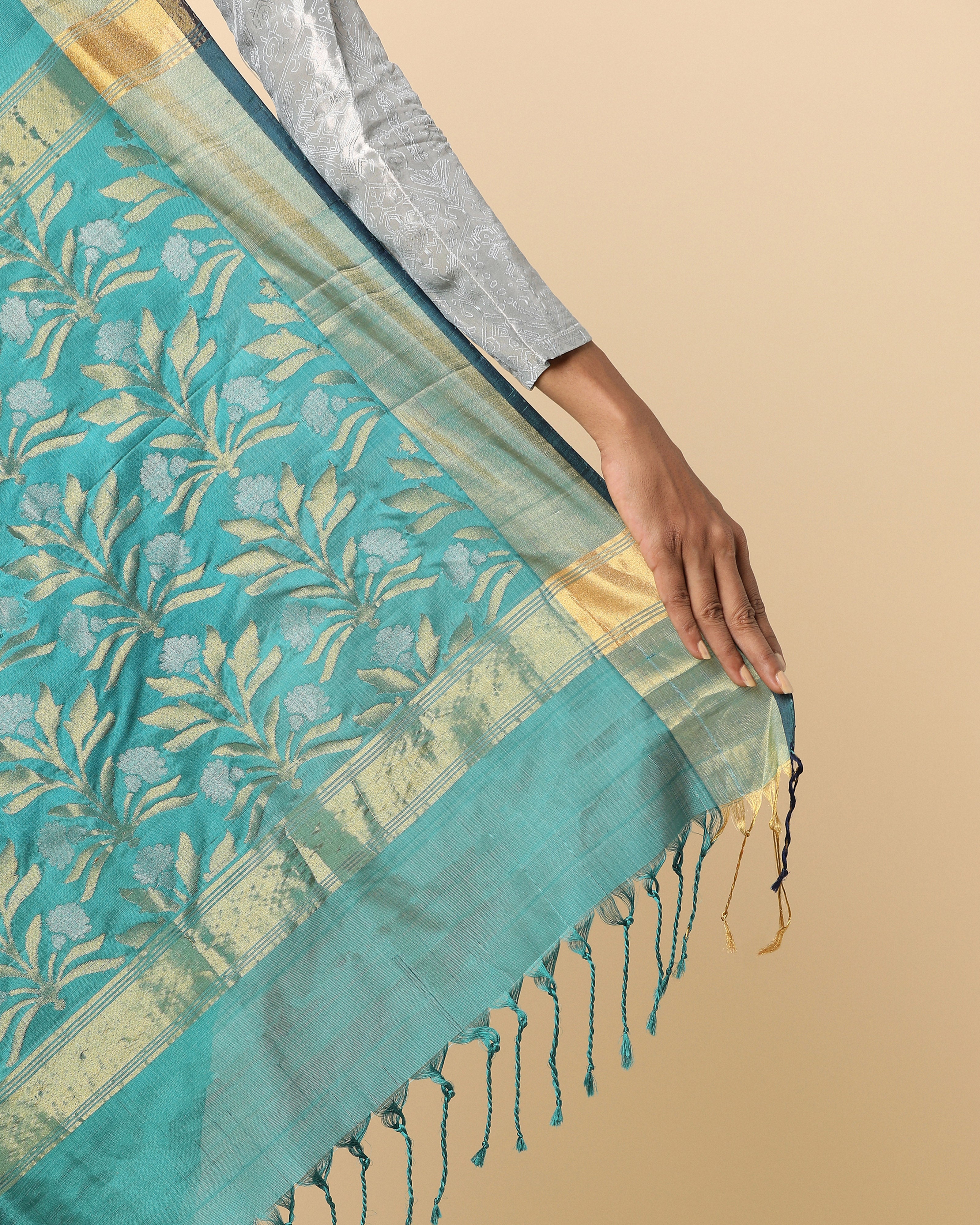 Kirtan Uppada Jamdani Silk Saree