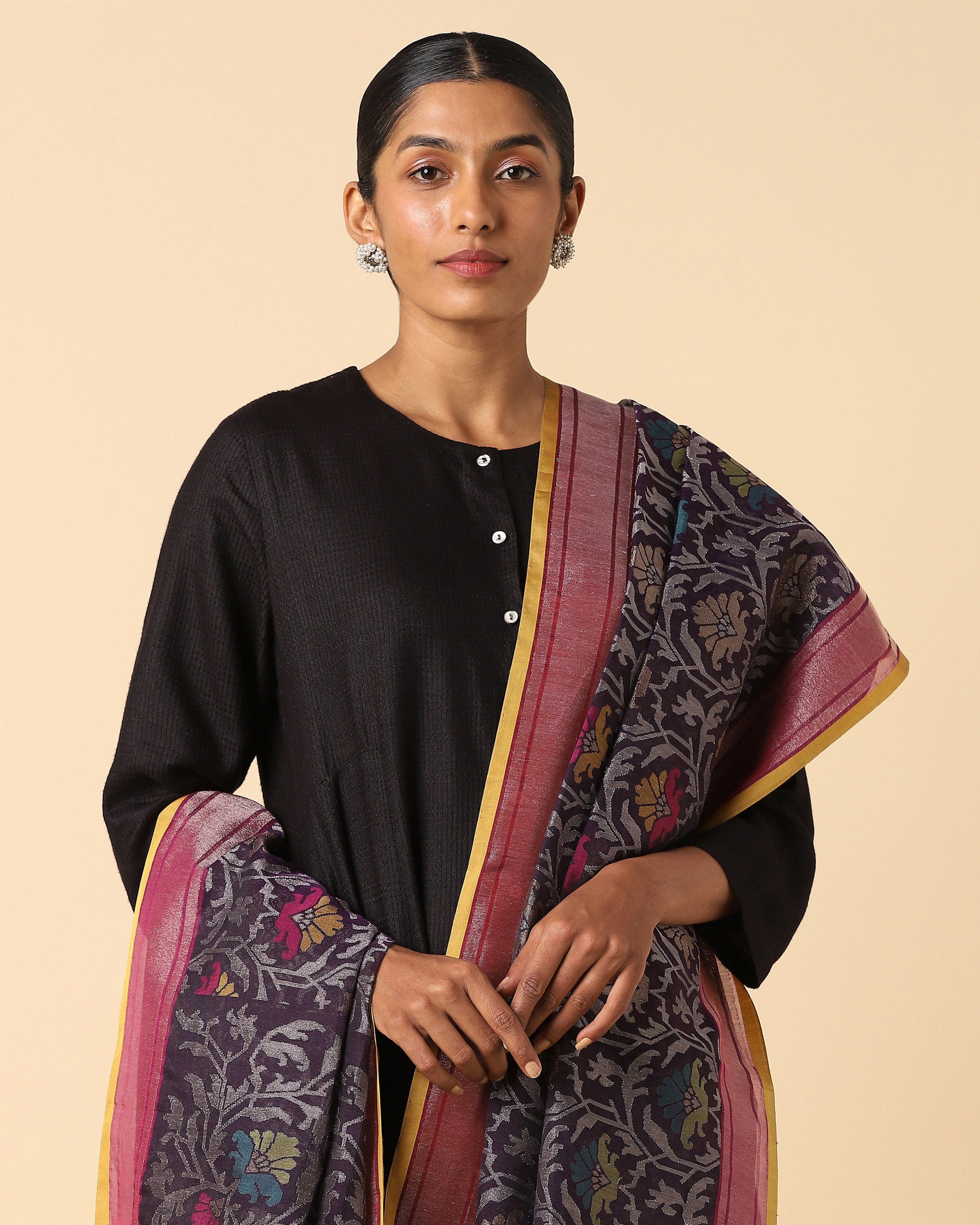 Laksh Banarasi Jamdani Silk Cotton Dupatta