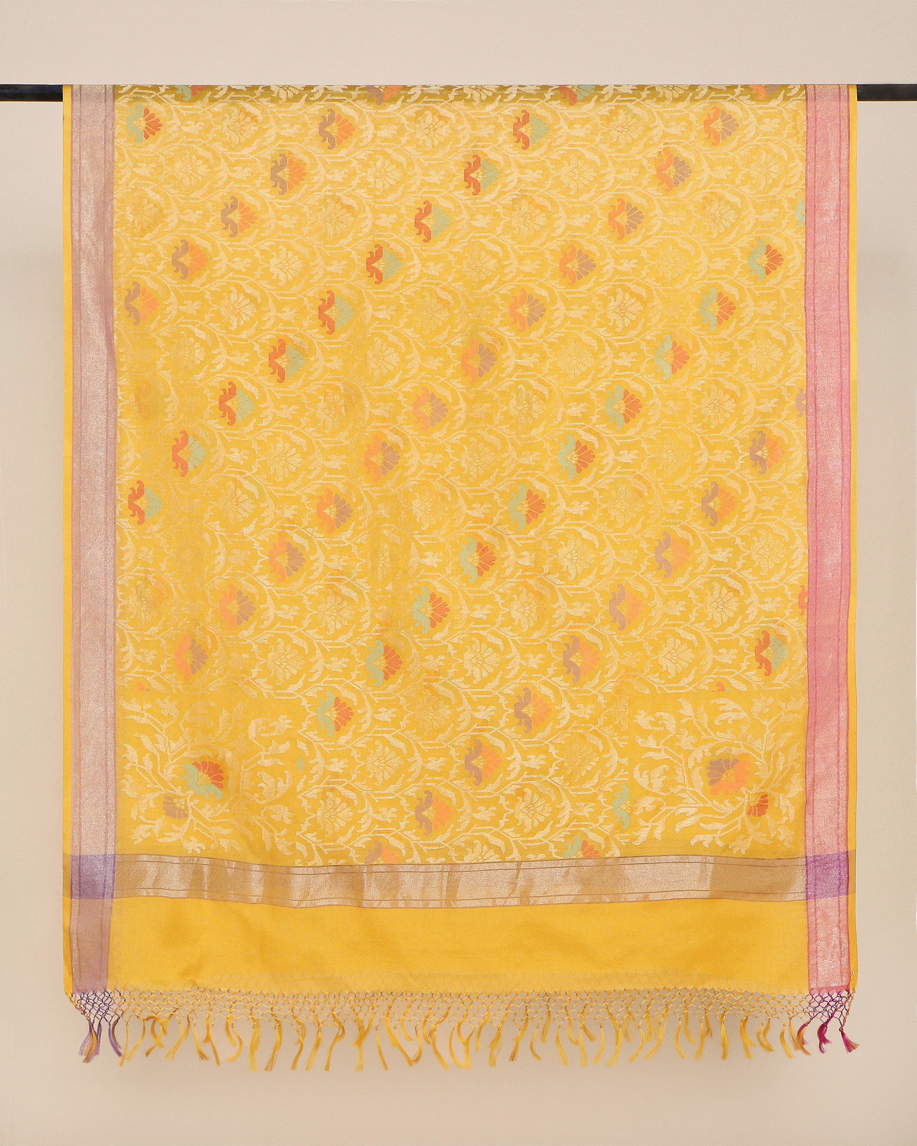 Laksh Banarasi Jamdani Silk Cotton Dupatta