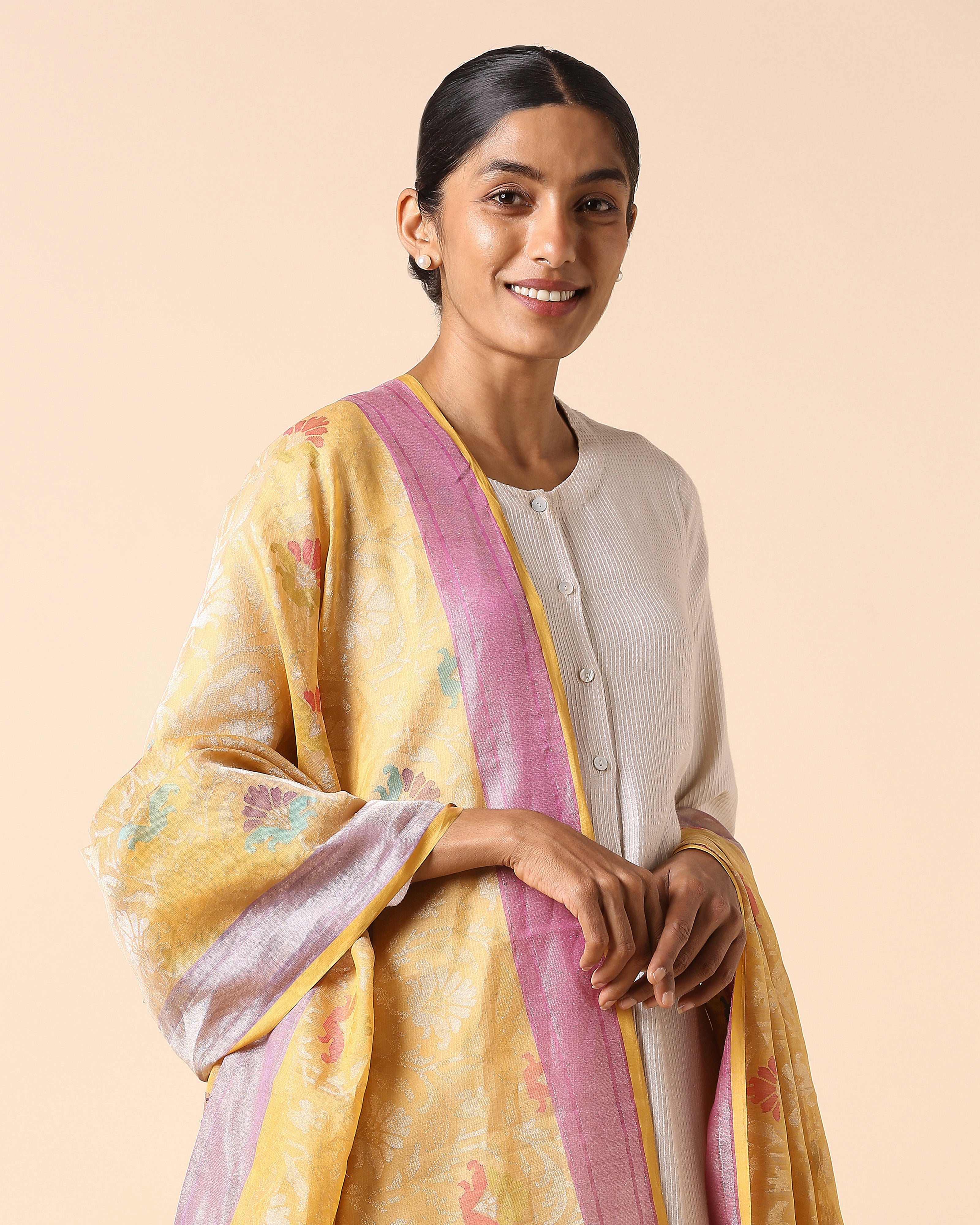 Laksh Banarasi Jamdani Silk Cotton Dupatta